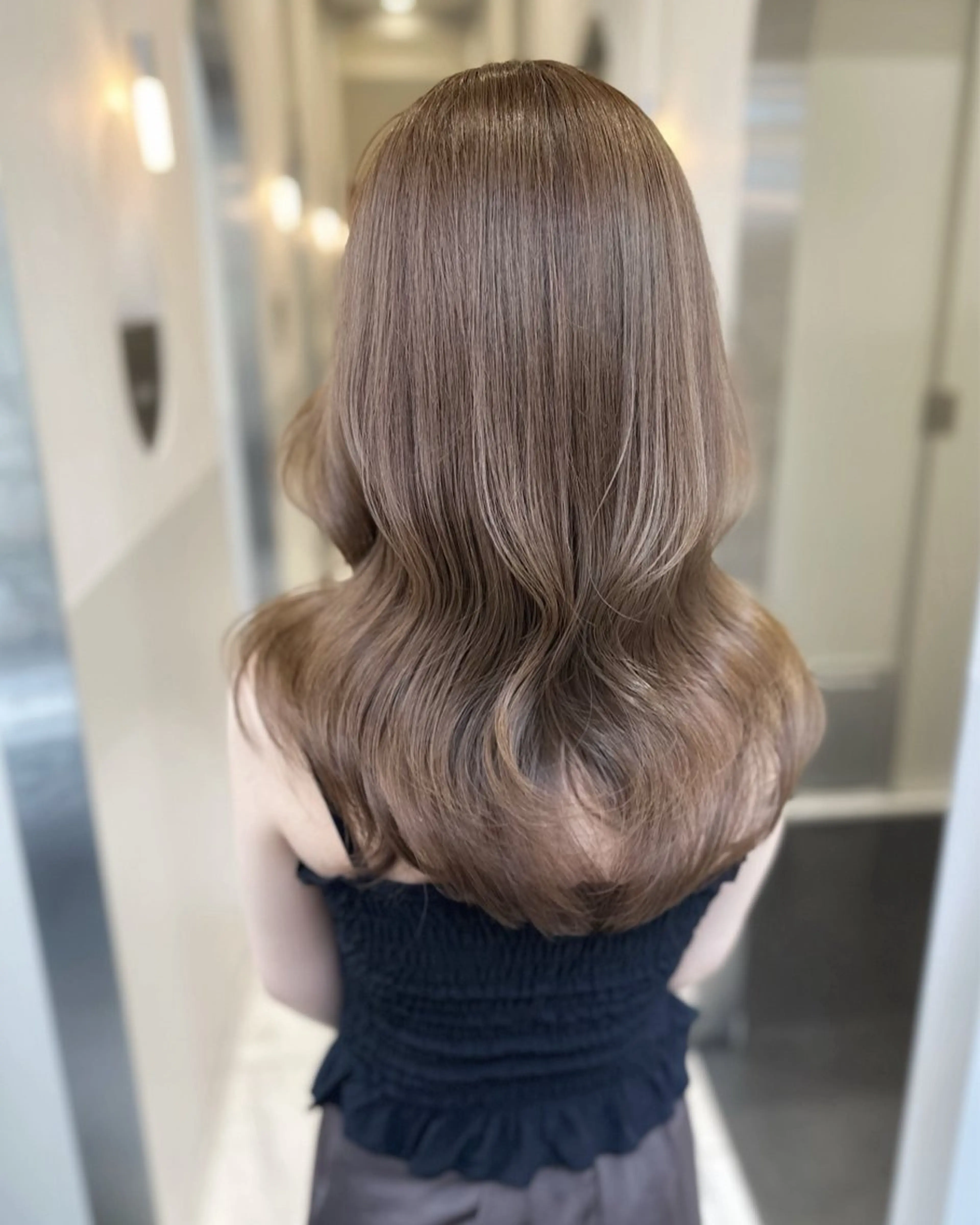 ロング カラー ヘアカラー トリートメント ヘアセット IVE所属・ブリーチなし🤍 渋谷／原島杏奈のヘアスタイル