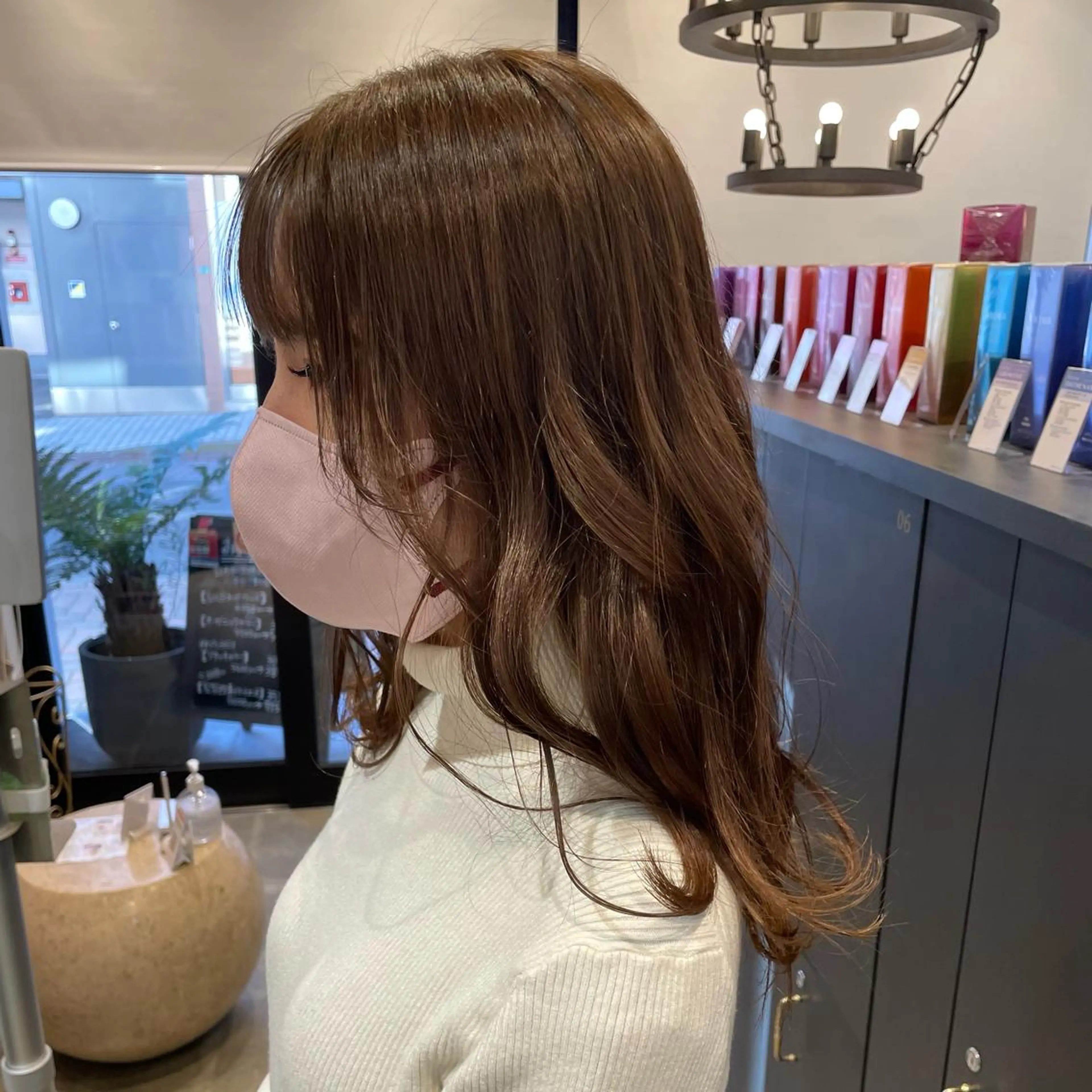 ロング カラー 韓国風ヘア カット ヘアカラー 細沼 葵のヘアスタイル