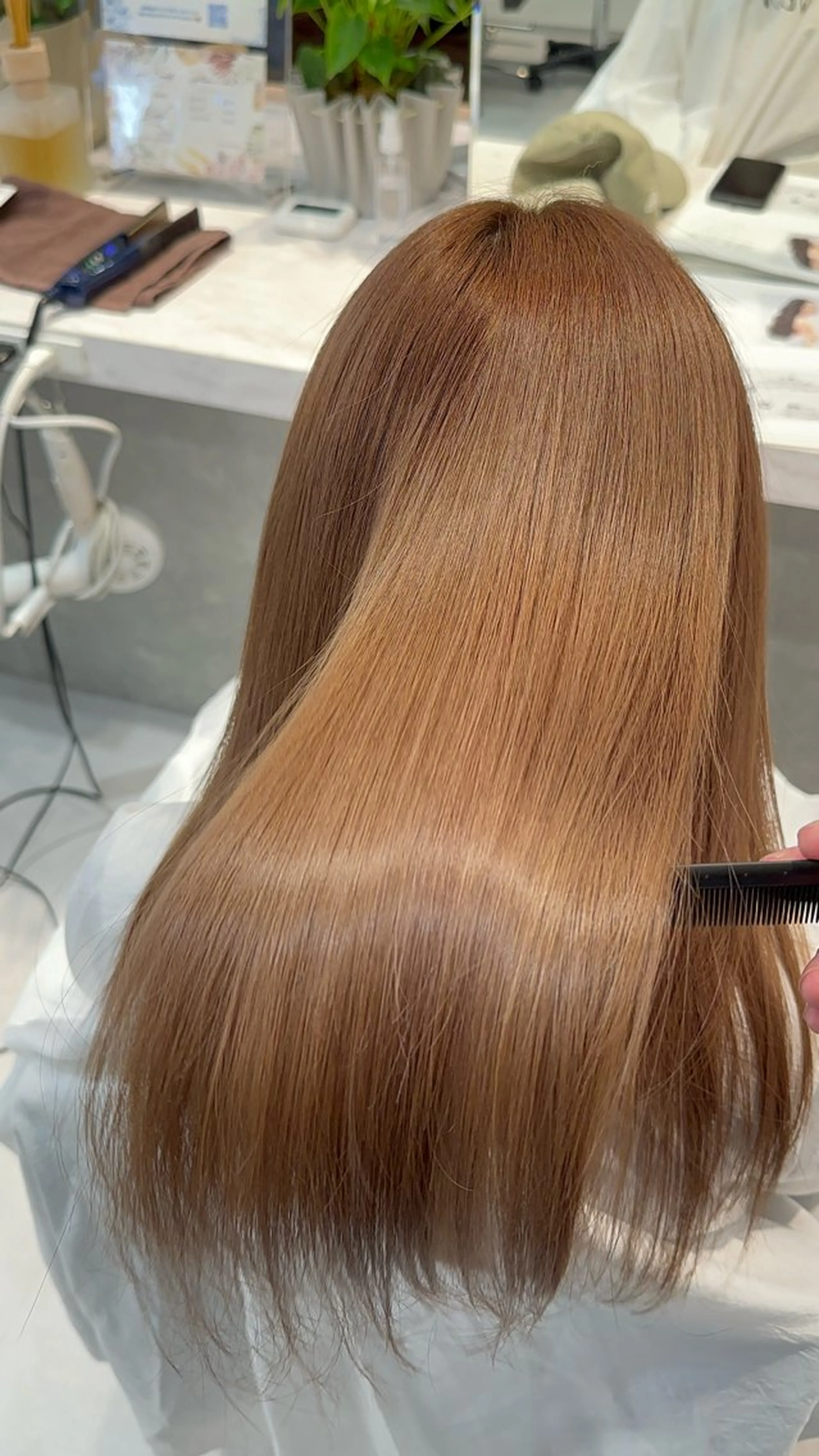 セミロング 縮毛矯正 酸性ストレート 縮毛矯正 山崎 隼のヘアスタイル
