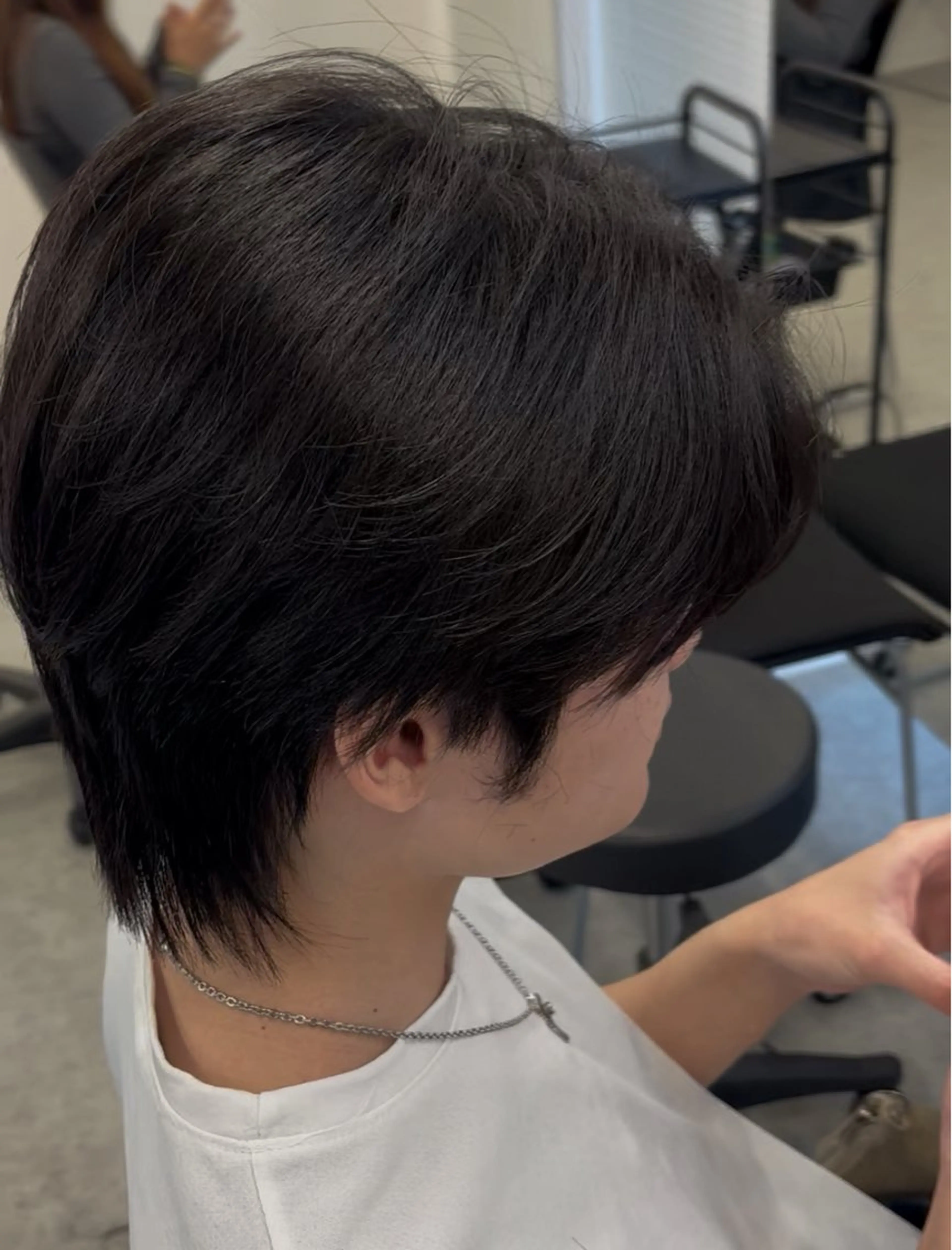 メンズ カット 縮毛矯正 🖤ウルフ×ハイ トーン🖤KOYAのヘアスタイル