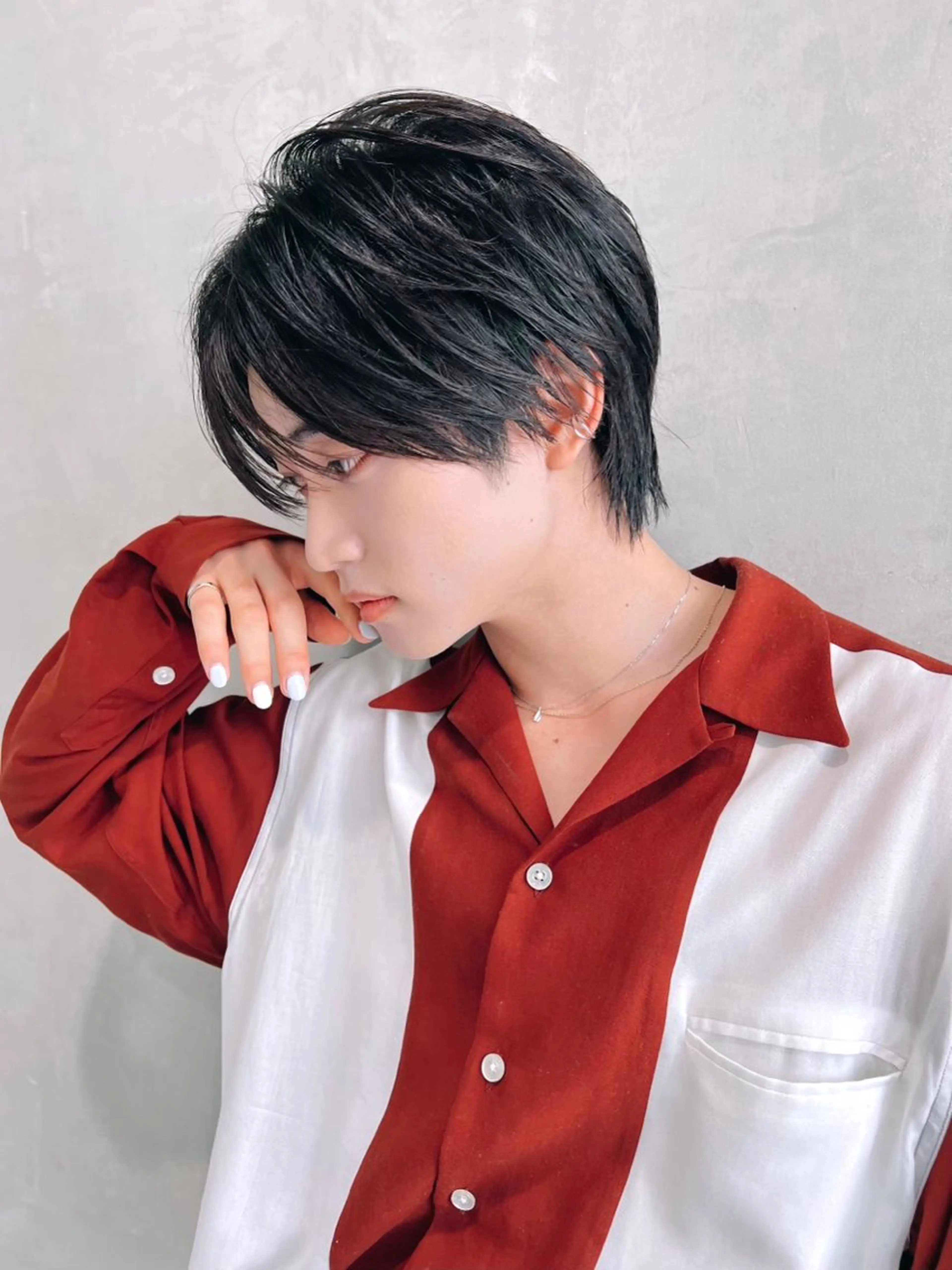 ショート カラー メンズ メンズ韓国風 韓国風カラー 韓国風ヘア ヘアカラー トリートメント ヘッドスパ ヘアセット 🫧艶髪矯正 髪質改善🫧 大介のヘアスタイル