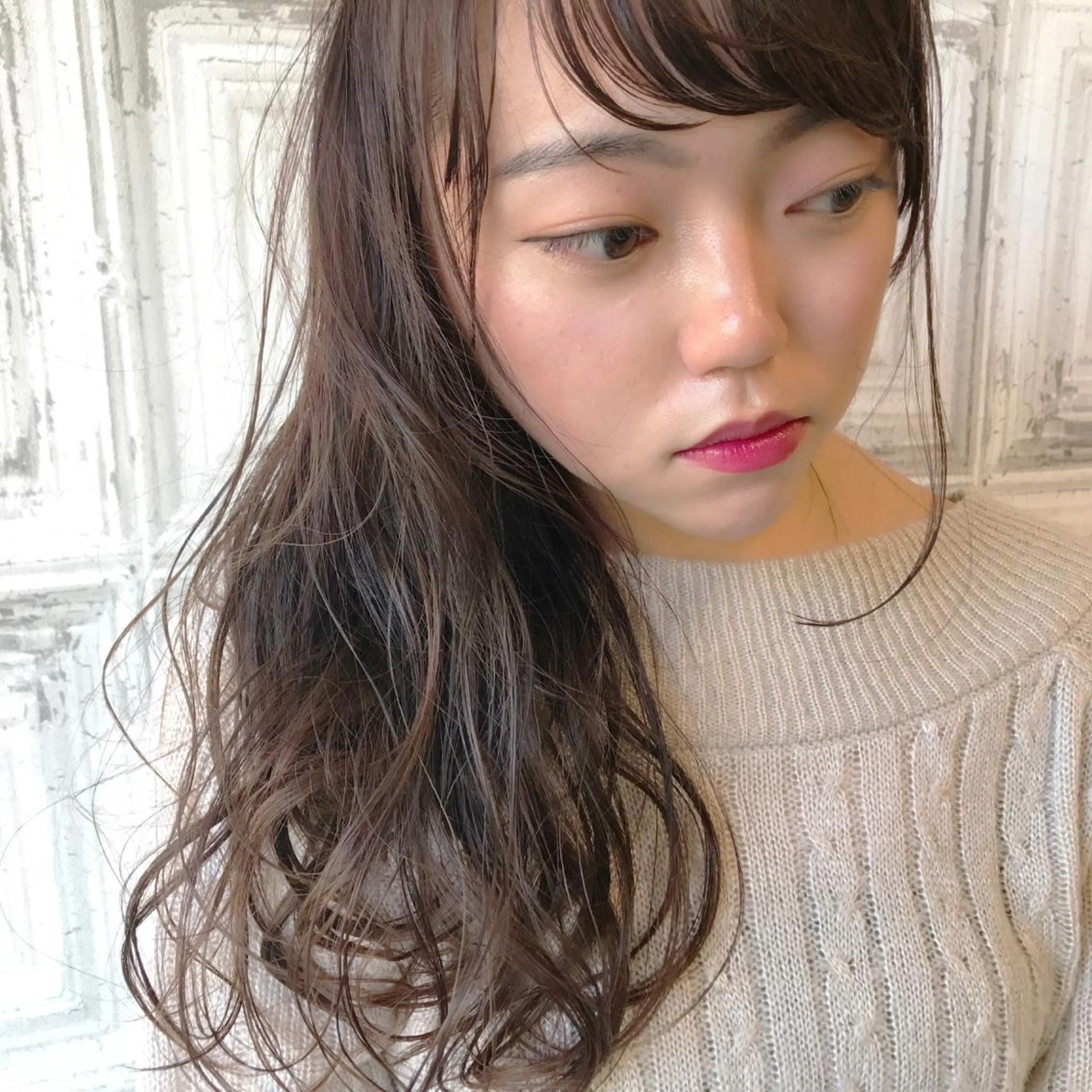 セミロング カラー アッシュ ラベンダーカラー ラベンダーアッシュ 日比 貴大/ minim hairのヘアスタイル