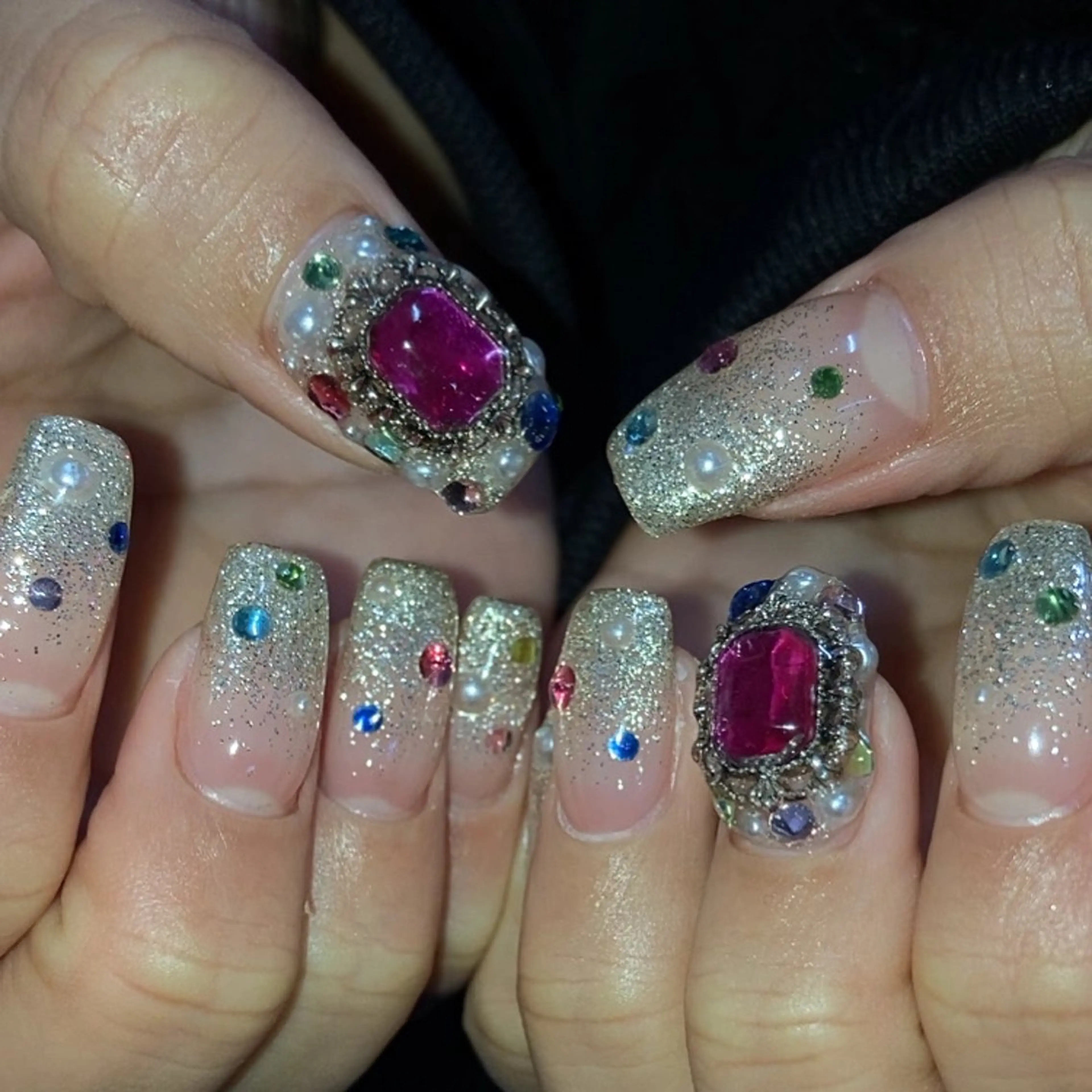 ネイル ハンドネイル フットネイル kana/モード ・グランジ໒꒱のネイルデザイン