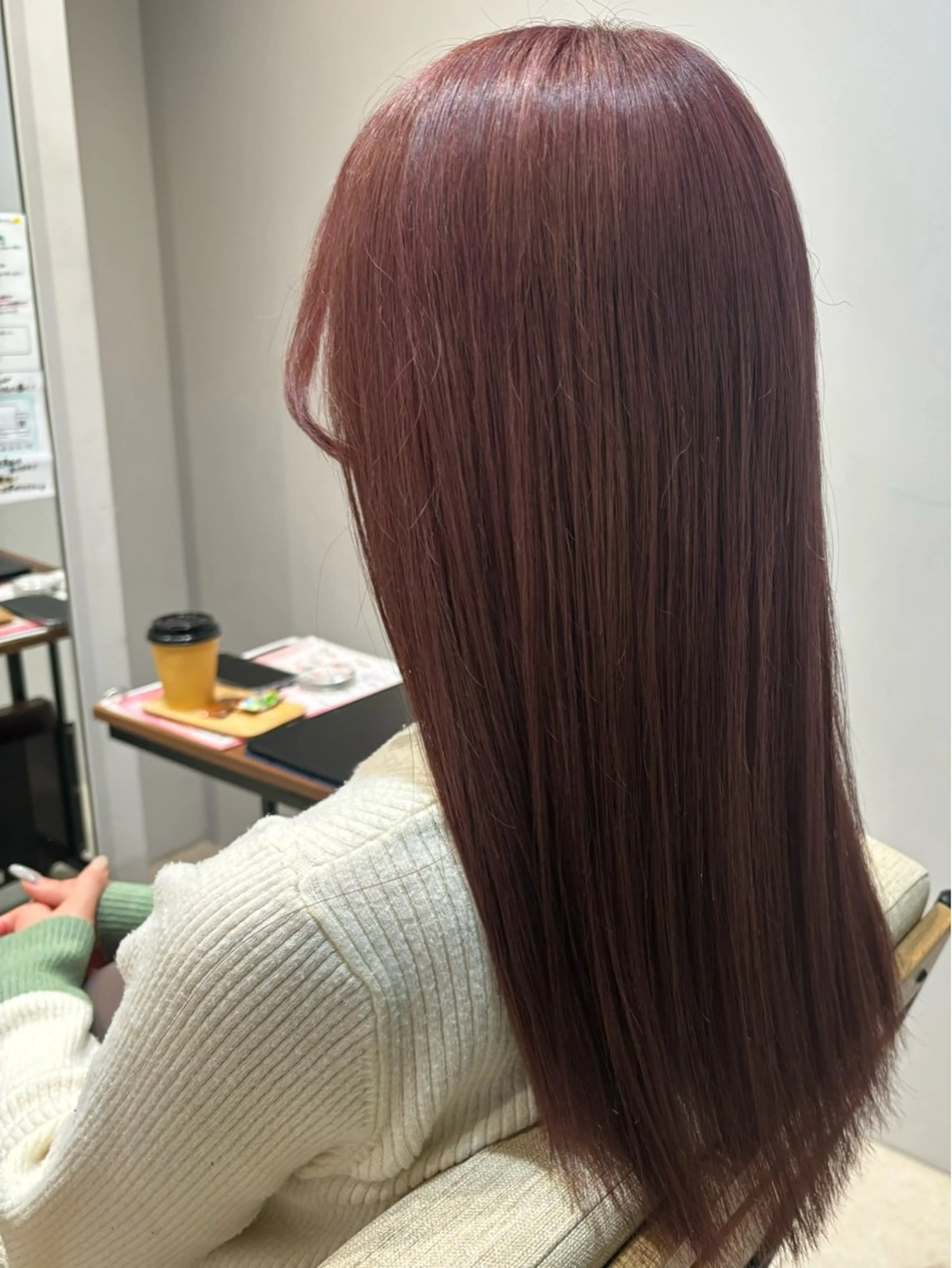 カラー ブリーチ ブラウンカラー ピンクカラー AMELY　寺田 朱里のヘアスタイル