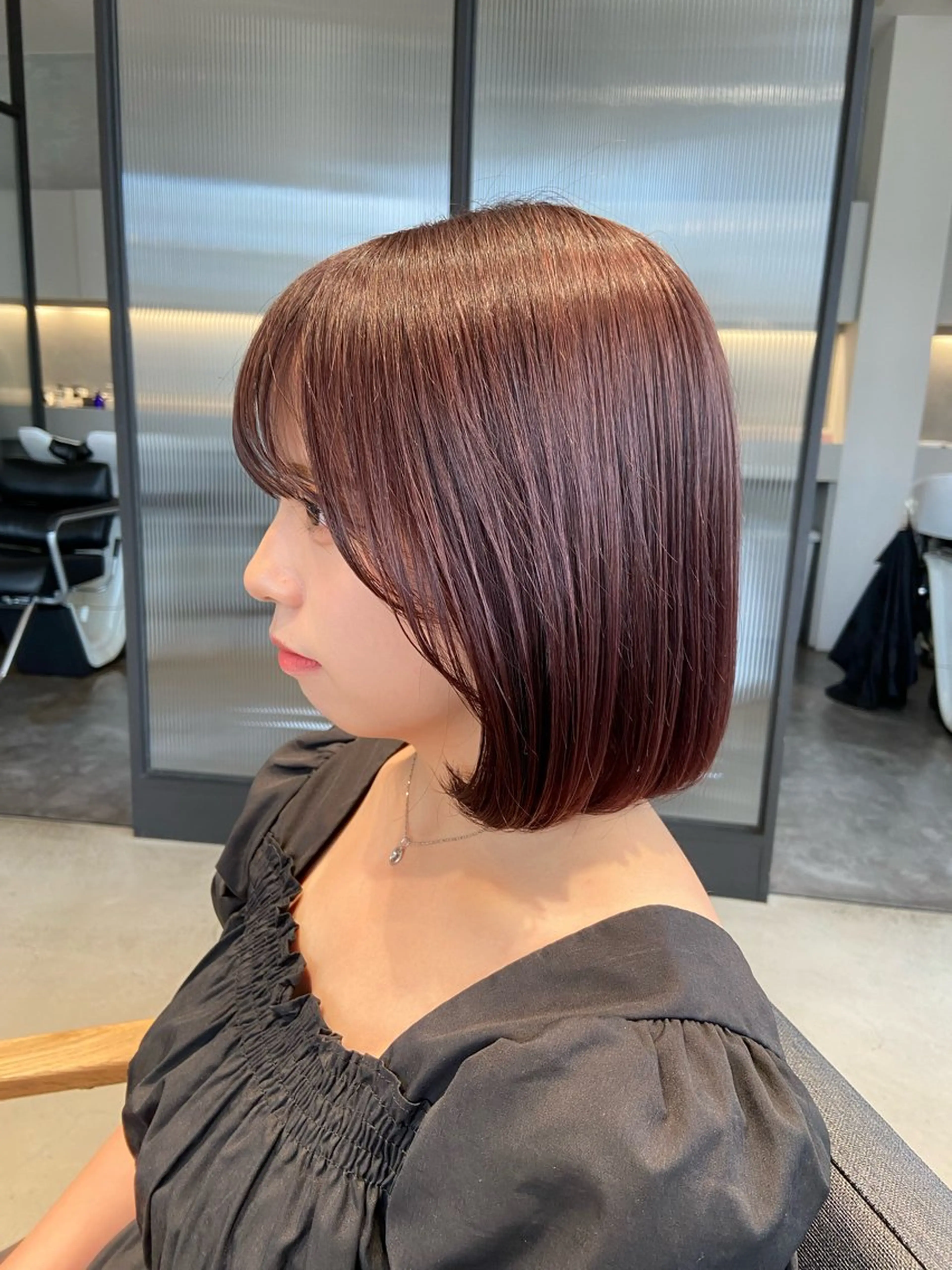 ミディアム カラー ヘアカラー 【パーマ/ブリーチ】 ヤマザキナナホのヘアスタイル