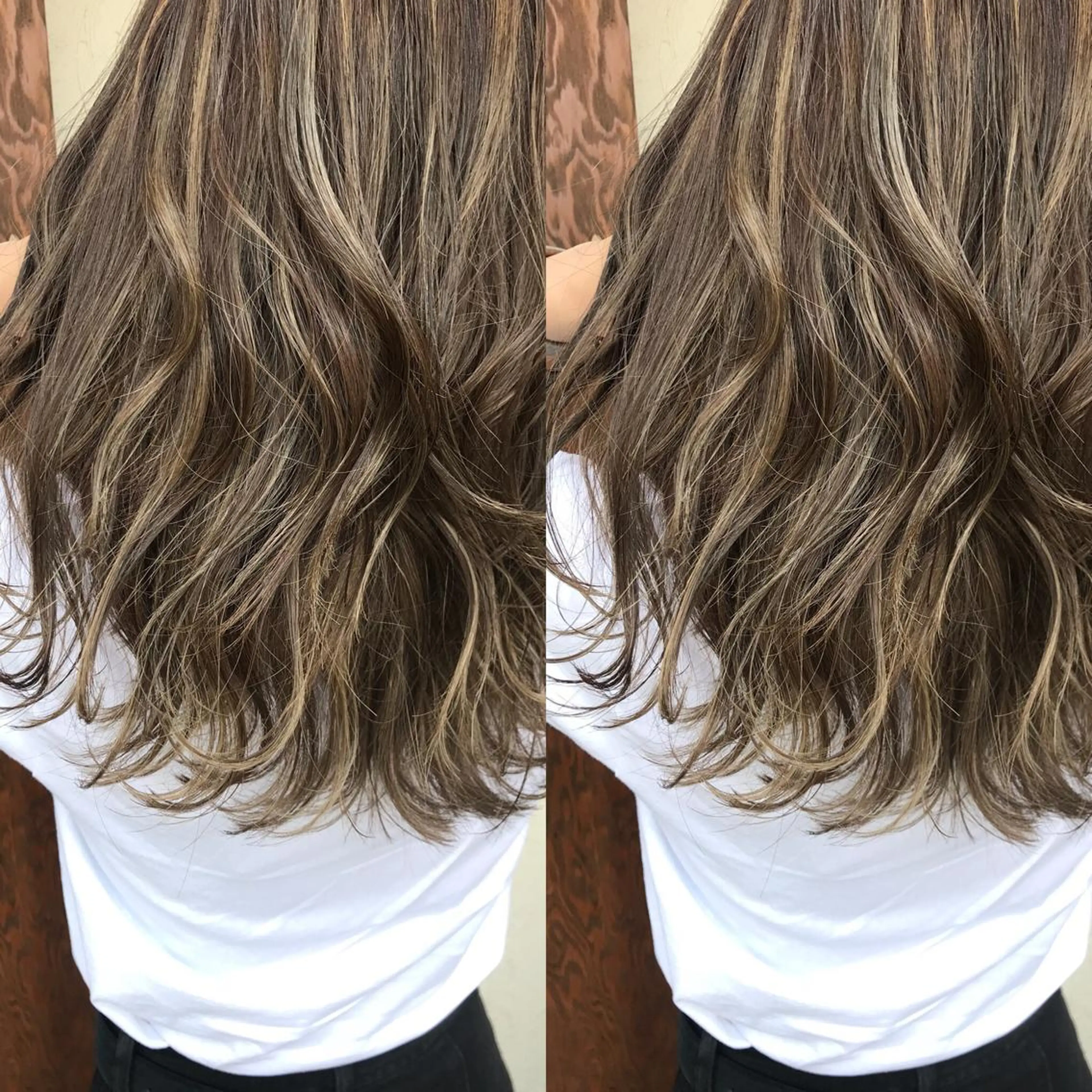 セミロング カラー ハイライトカラー ハイライト ヘアカラー トリートメント ヘアセット 艶髪育成サロン 京橋　shinのヘアスタイル