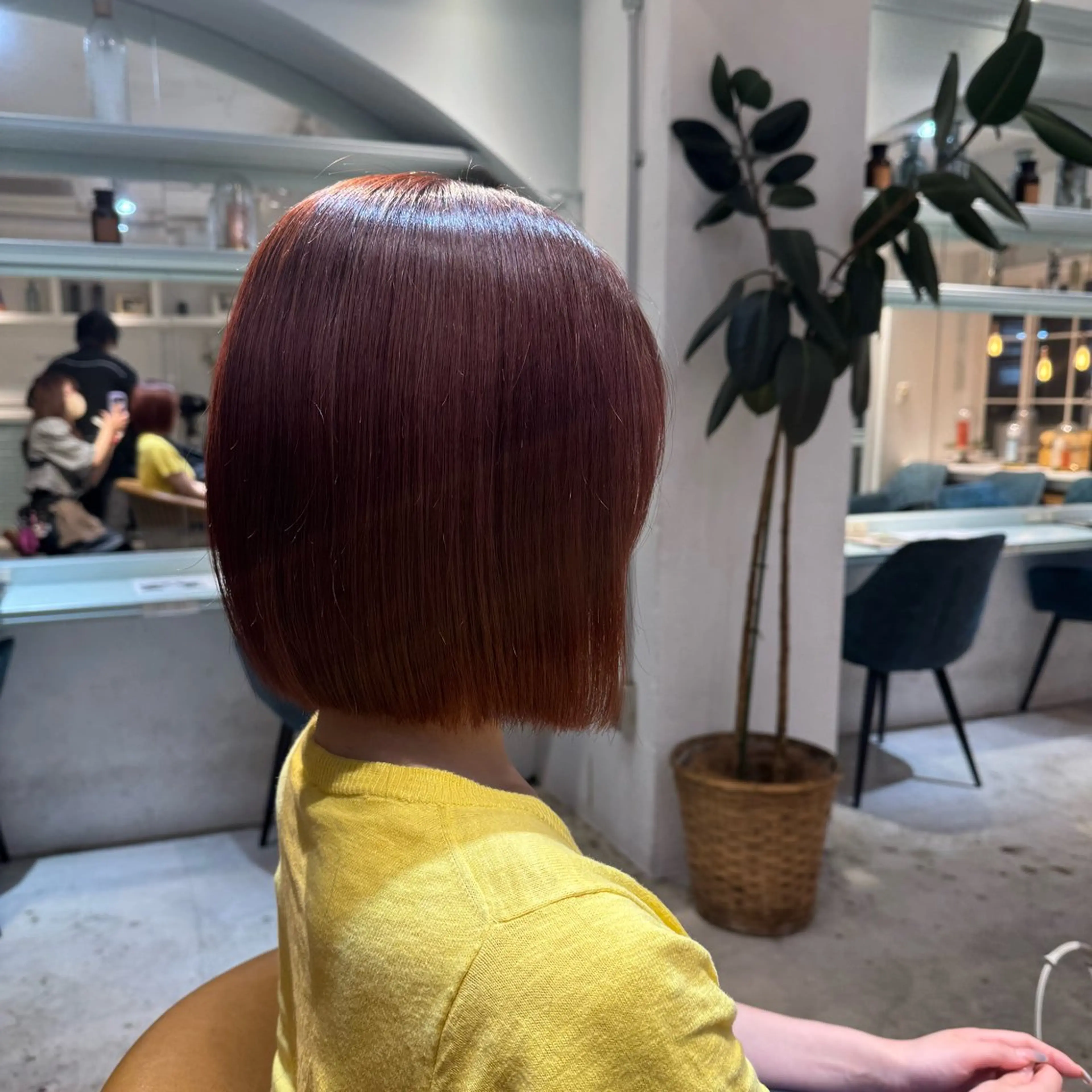 ミディアム ボブ 髪質改善 縮毛矯正 カット ヘアカラー トリートメント ヘアセット 髪質改善/ボブ /韓国/erikoのヘアスタイル