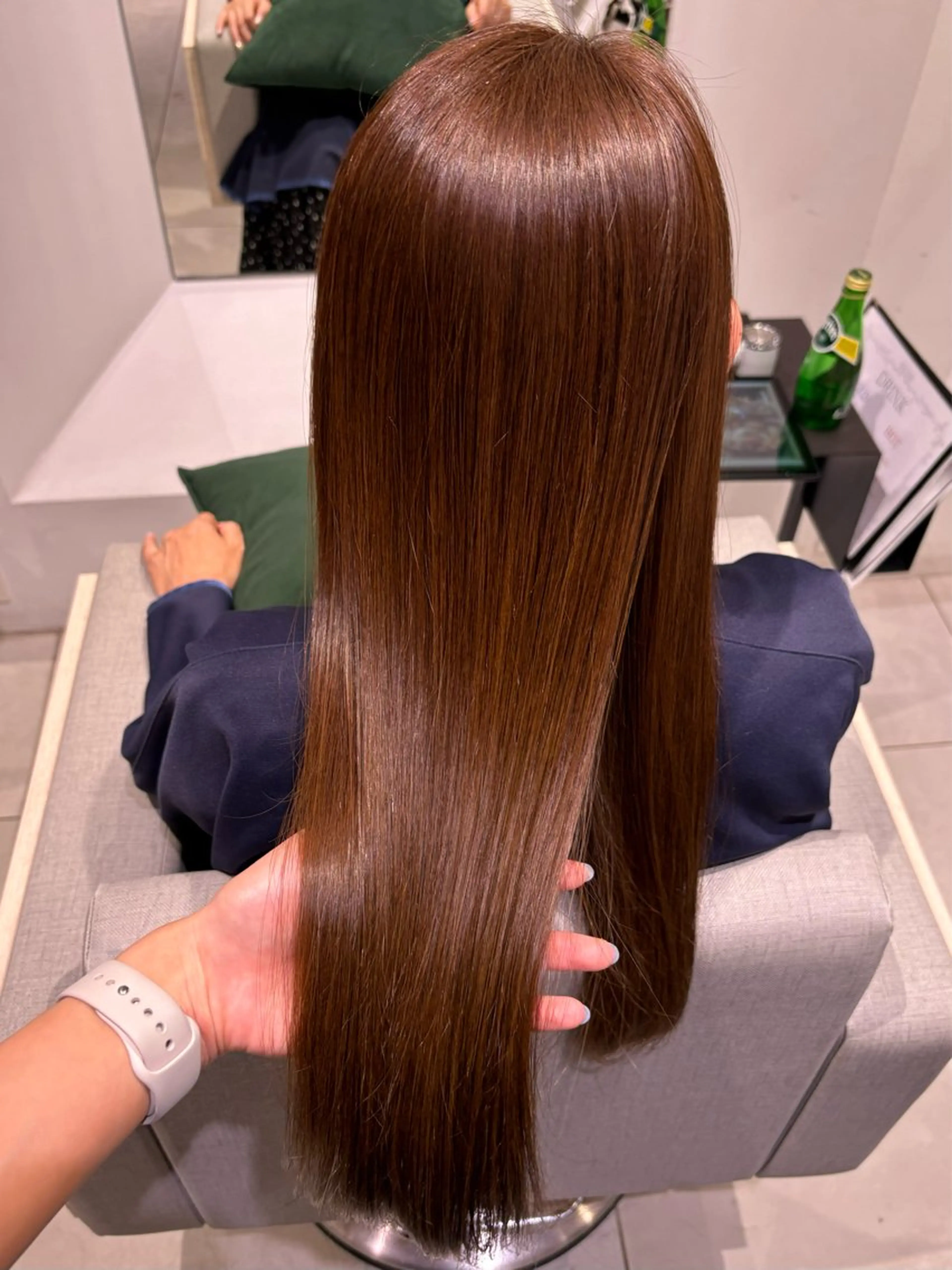 ロング カラー ブリーチ ブラウンカラー ブリーチなしカラー 韓国風ヘア レイヤーカット ヘアカラー トリートメント 銀座/髪質改善/韓国 カラー🍓原田侑依のヘアスタイル