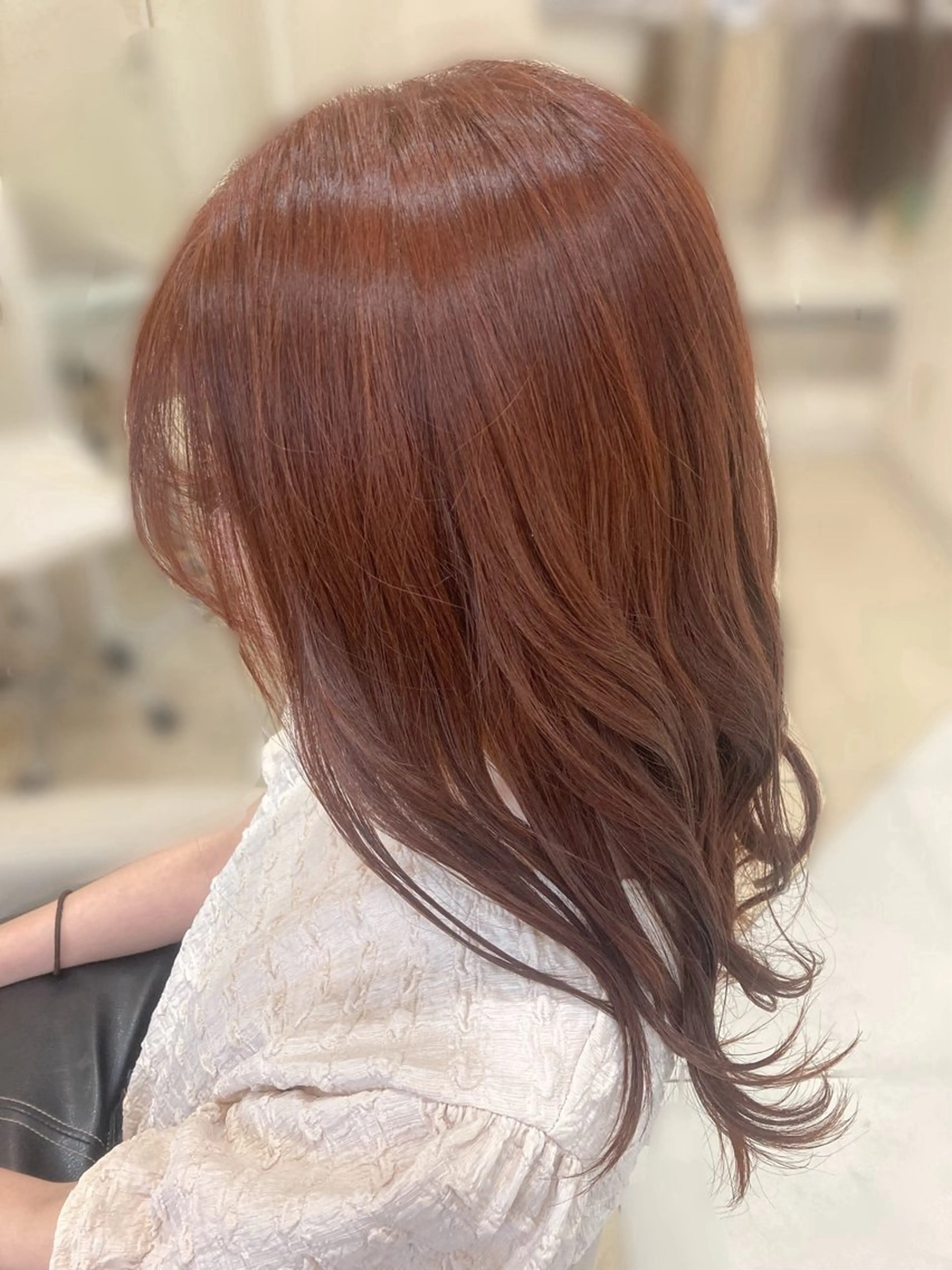 ロング オレンジブラウン 太田 瑠花のヘアスタイル