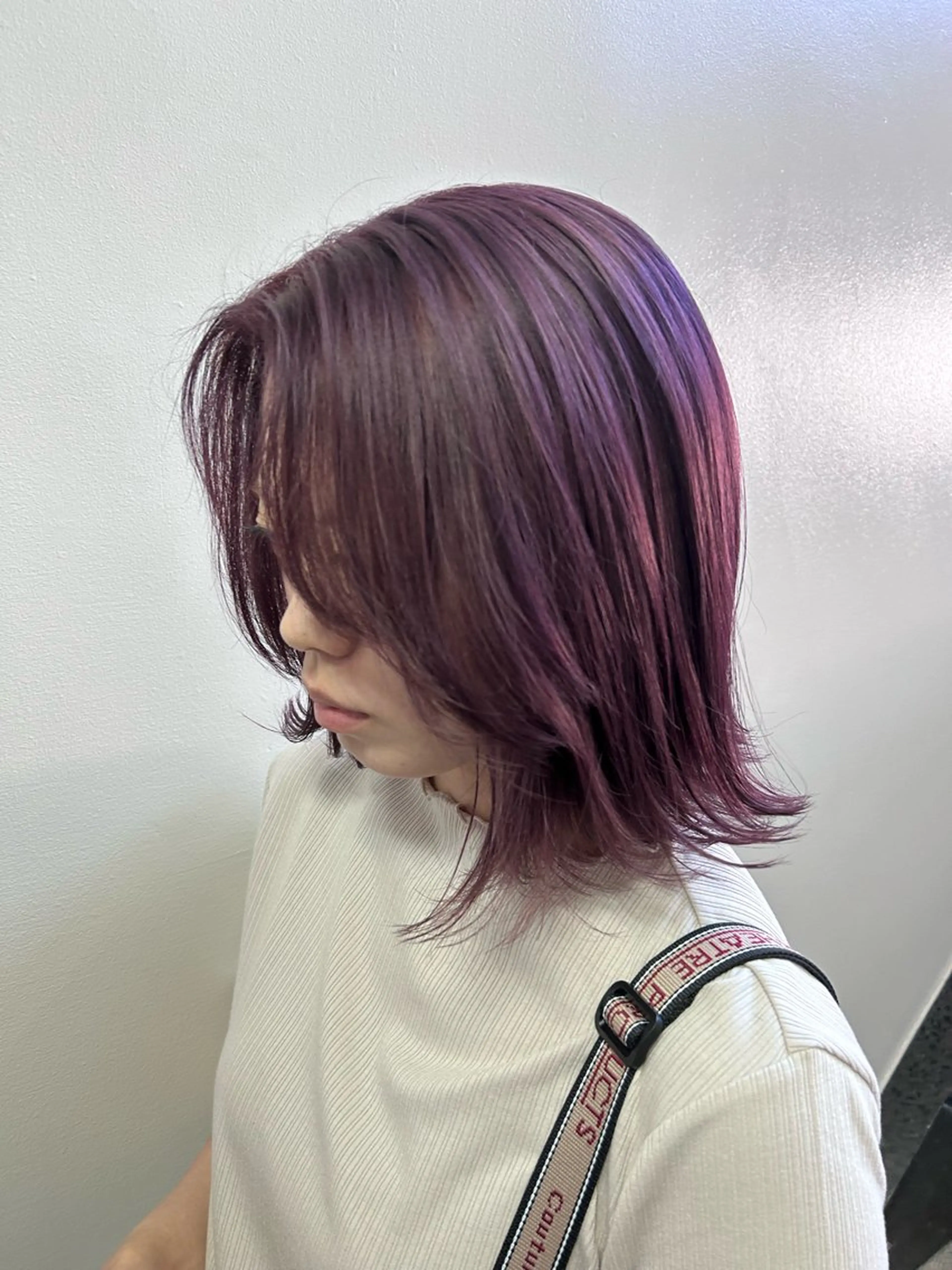 ミディアム カラー カット ヘアカラー トリートメント レイヤーカット/艶 カラー/SHISEIのヘアスタイル