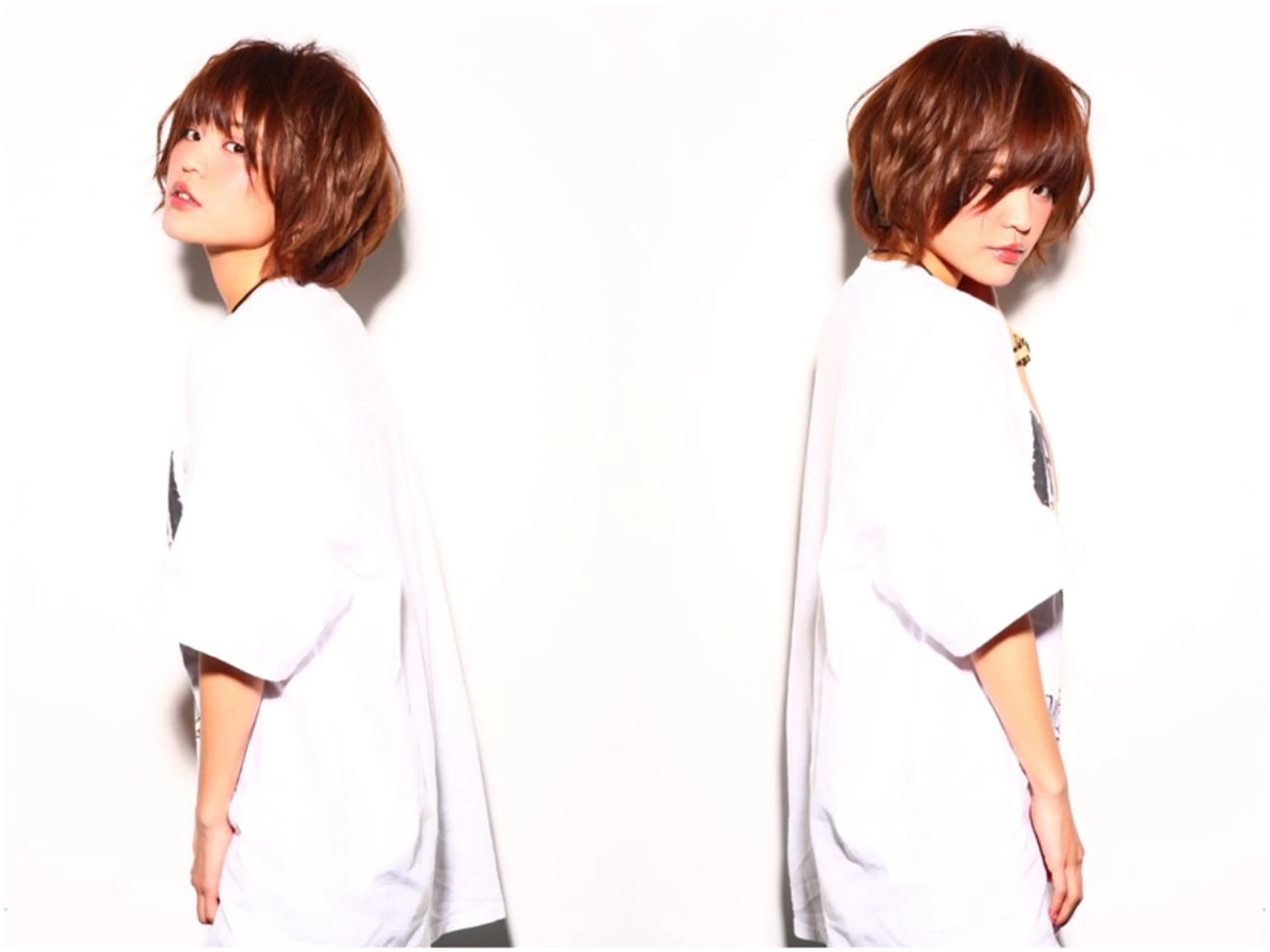 ショート レイヤーカット FiNbyallure 池袋所属・シアカラー×髪質改善 ミニモ限定/浦前翼のヘアスタイル