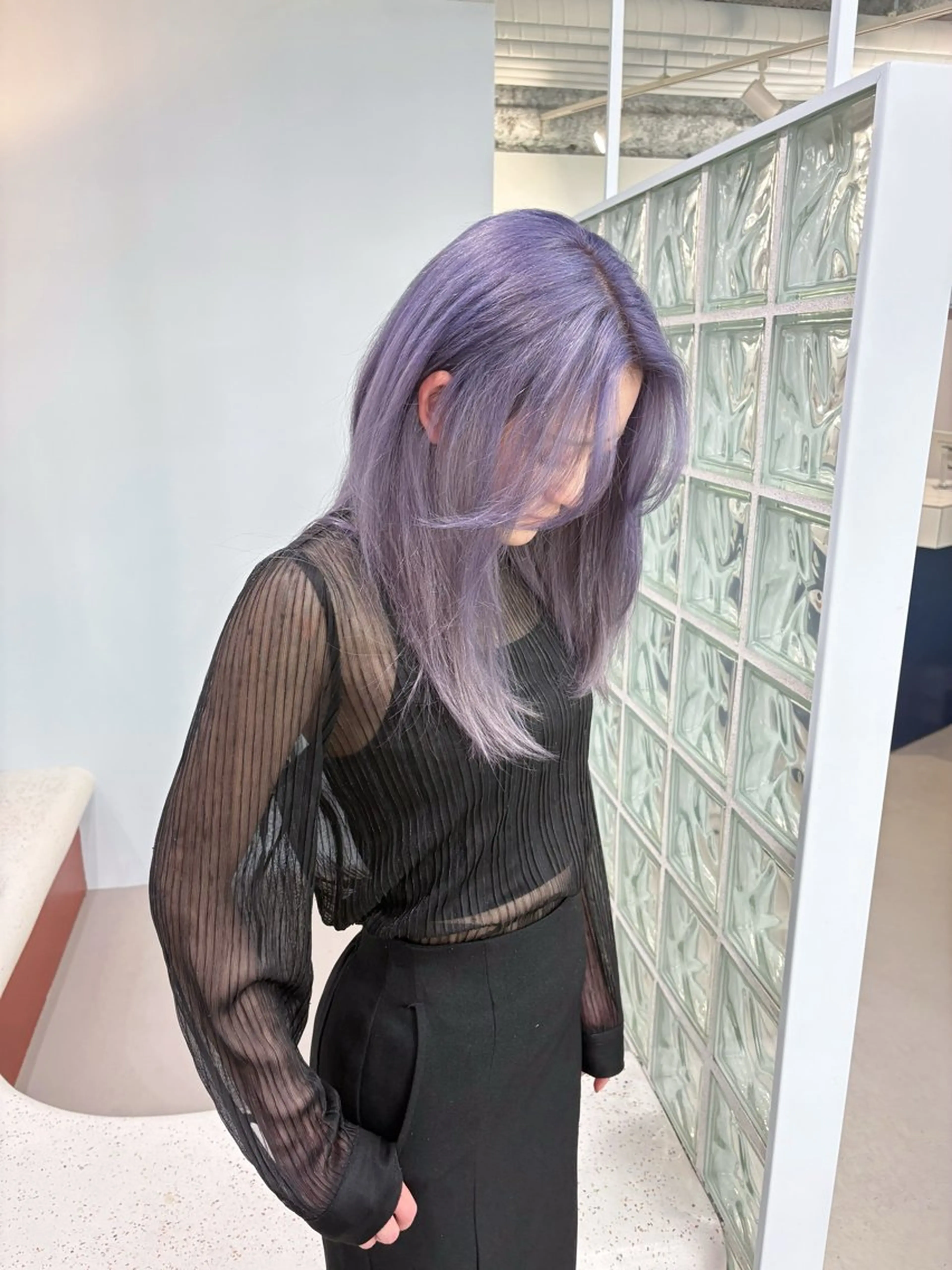 カラー ラベンダーカラー ヘアカラー qulim hair所属・【qulim】松尾 香透のヘアスタイル