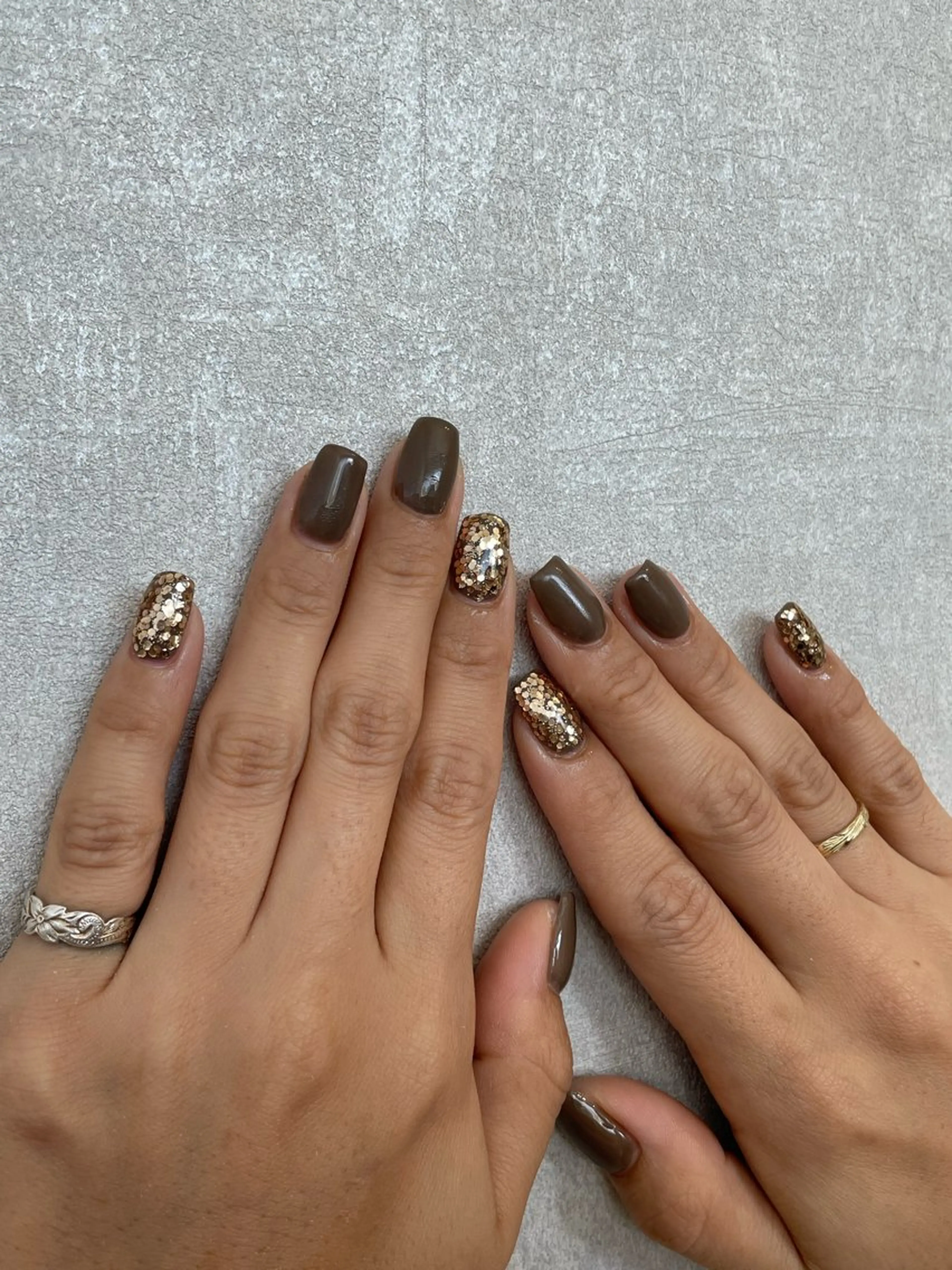 ネイル ラメ(グリッター) ワンカラーネイル ハンドネイル ROA NAILのネイルデザイン