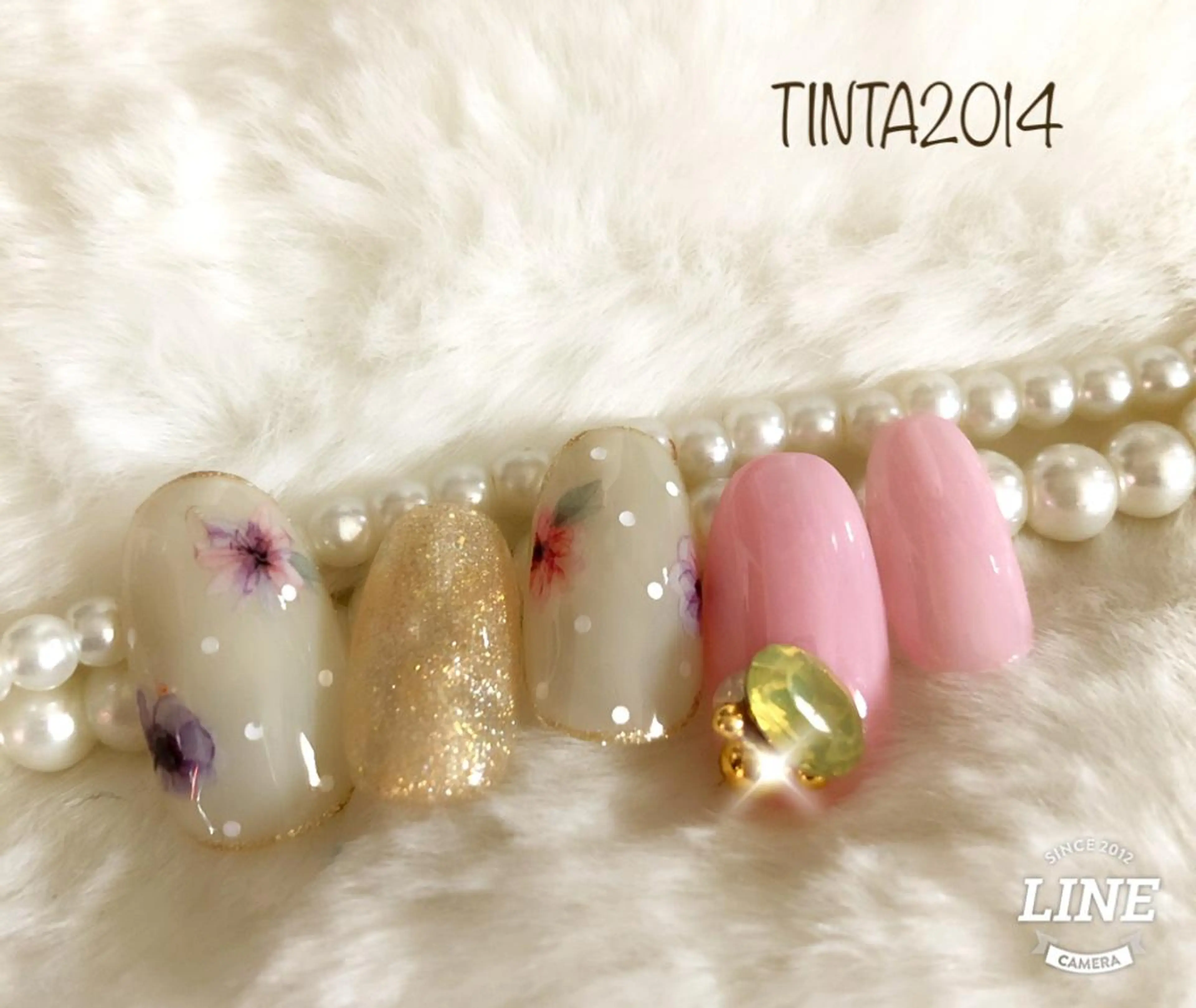 ネイル ドット フラワーネイル 春ネイル ネイルサロン ティンタ所属・馬場 典子のネイルデザイン