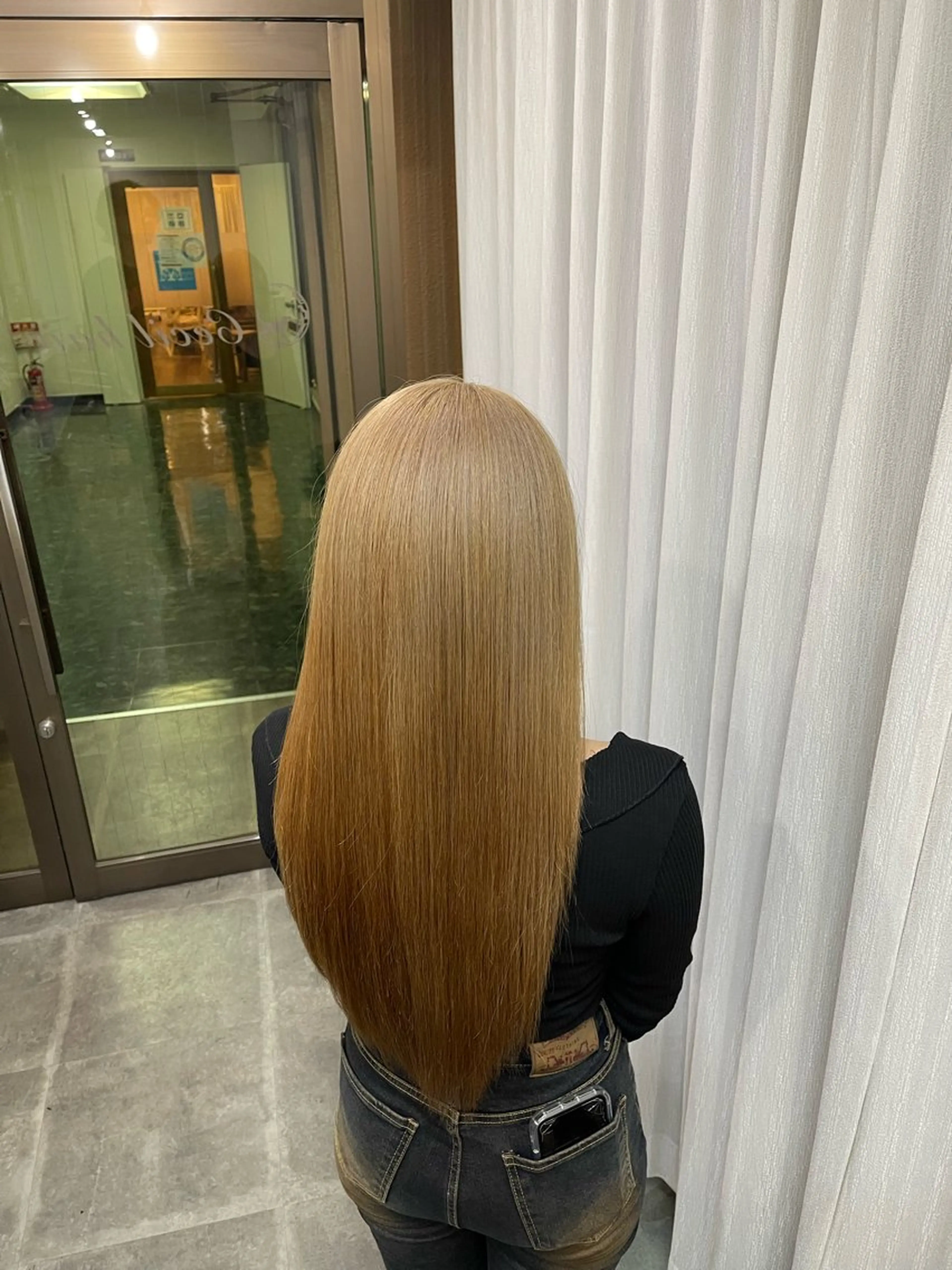 ロング カラー ブリーチ ケアブリーチ デザインカラー ダブルカラー 髪質改善 ヘアカラー トリートメント SOYON西大寺店所属・ダブルカラー/ 髪質改善💎安藤のヘアスタイル