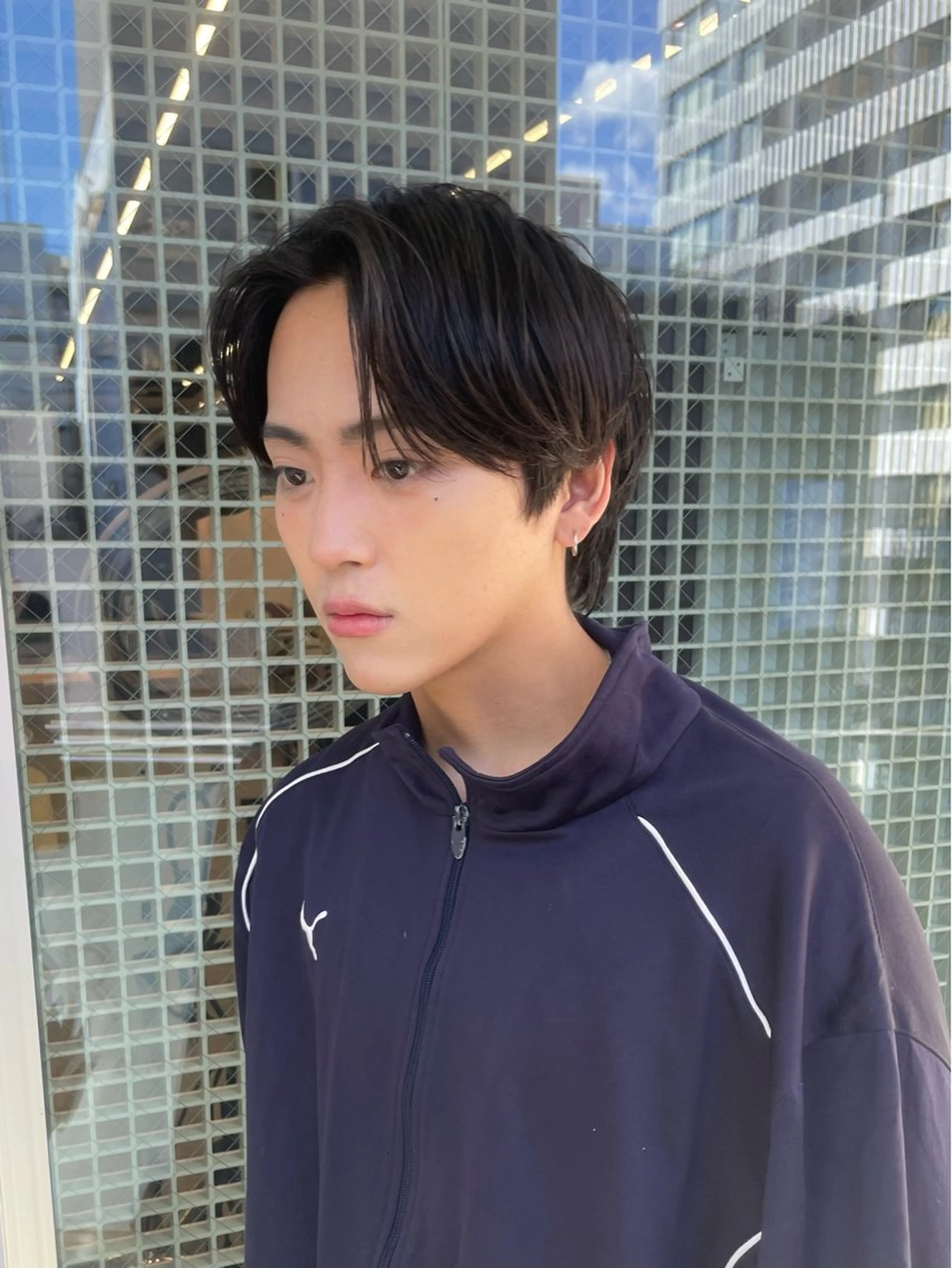 メンズ センターパート カット hana✂︎メンズ ニュアンスパーマのヘアスタイル