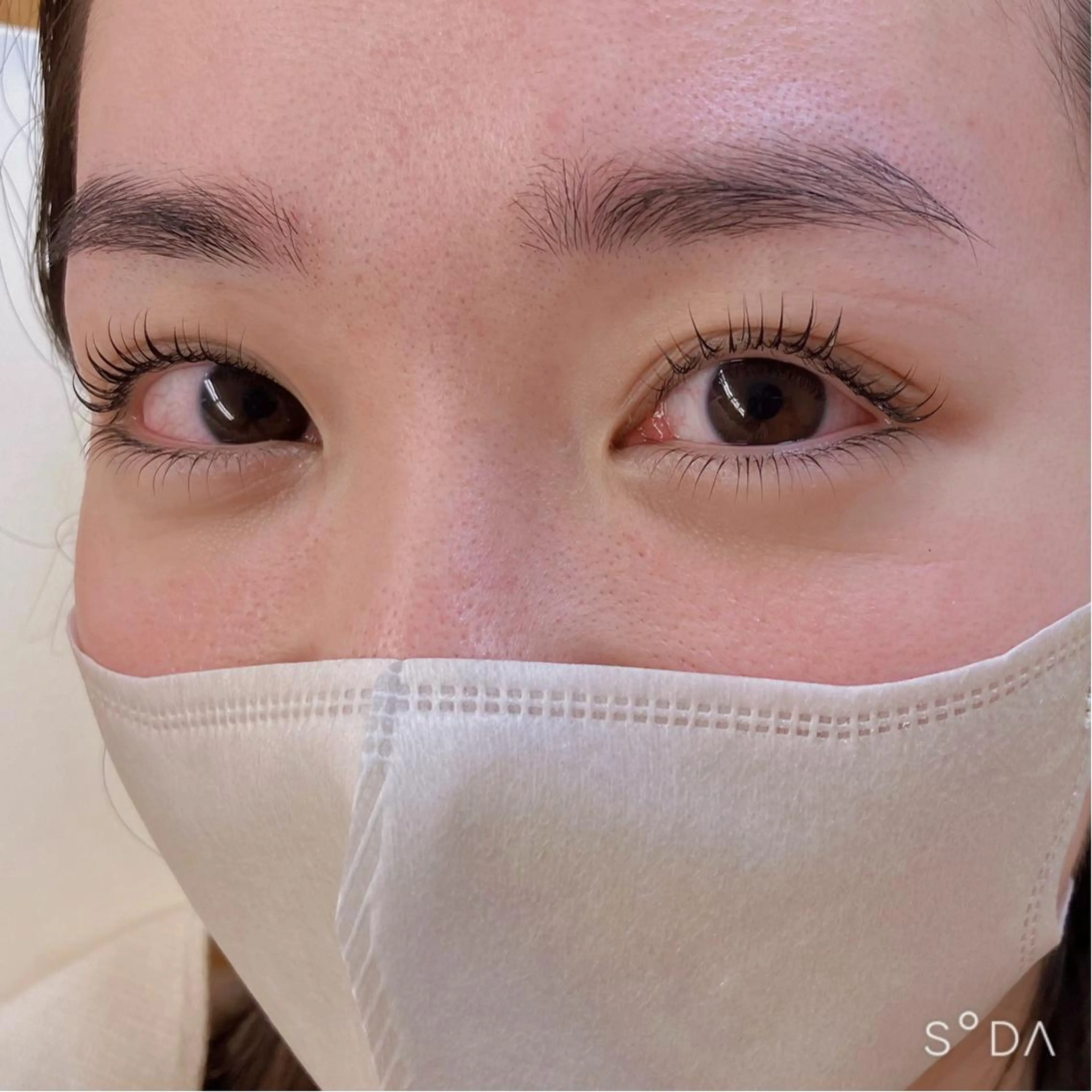 マツエク・マツパ 束感まつ毛 下まつげエクステ 一重×まつ毛パーマ フジ ワラの眉毛・アイブロウイメージ