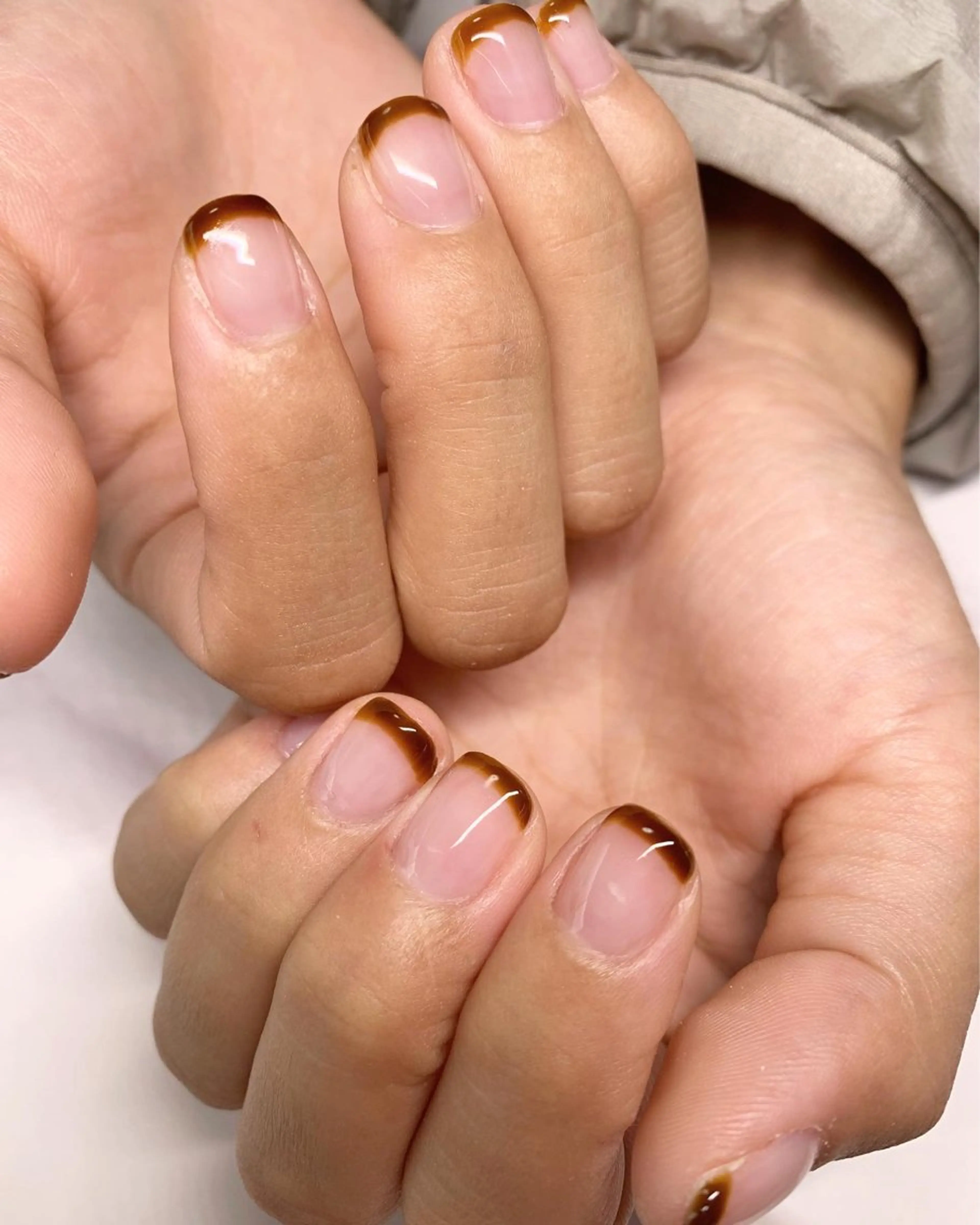ネイル クリアネイル フレンチネイル nail salon happinessのネイルデザイン