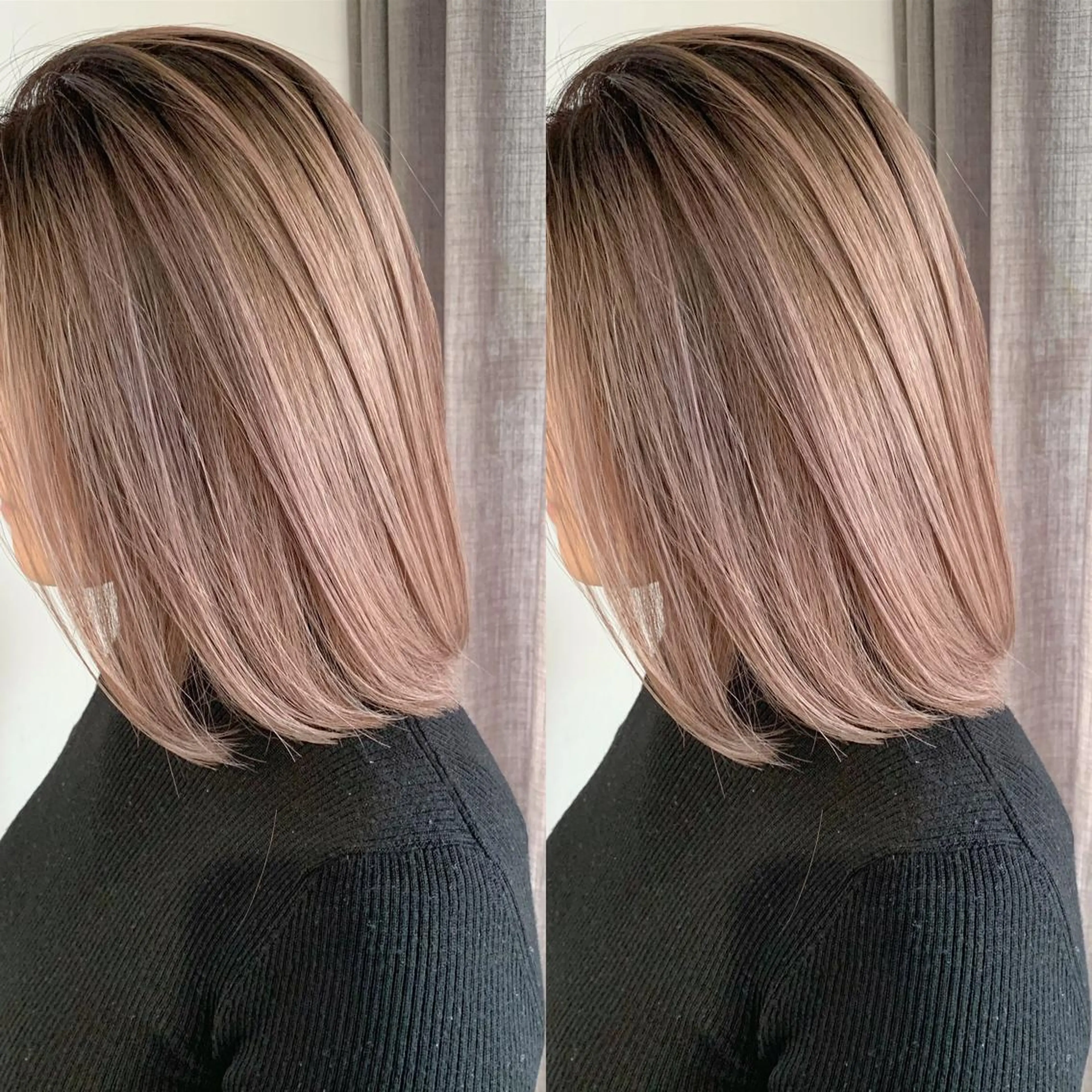 ミディアム カラー ヘアカラー トリートメント ヘアセット ✨艶ブリーチカラー ✨四ノ宮裕己のヘアスタイル