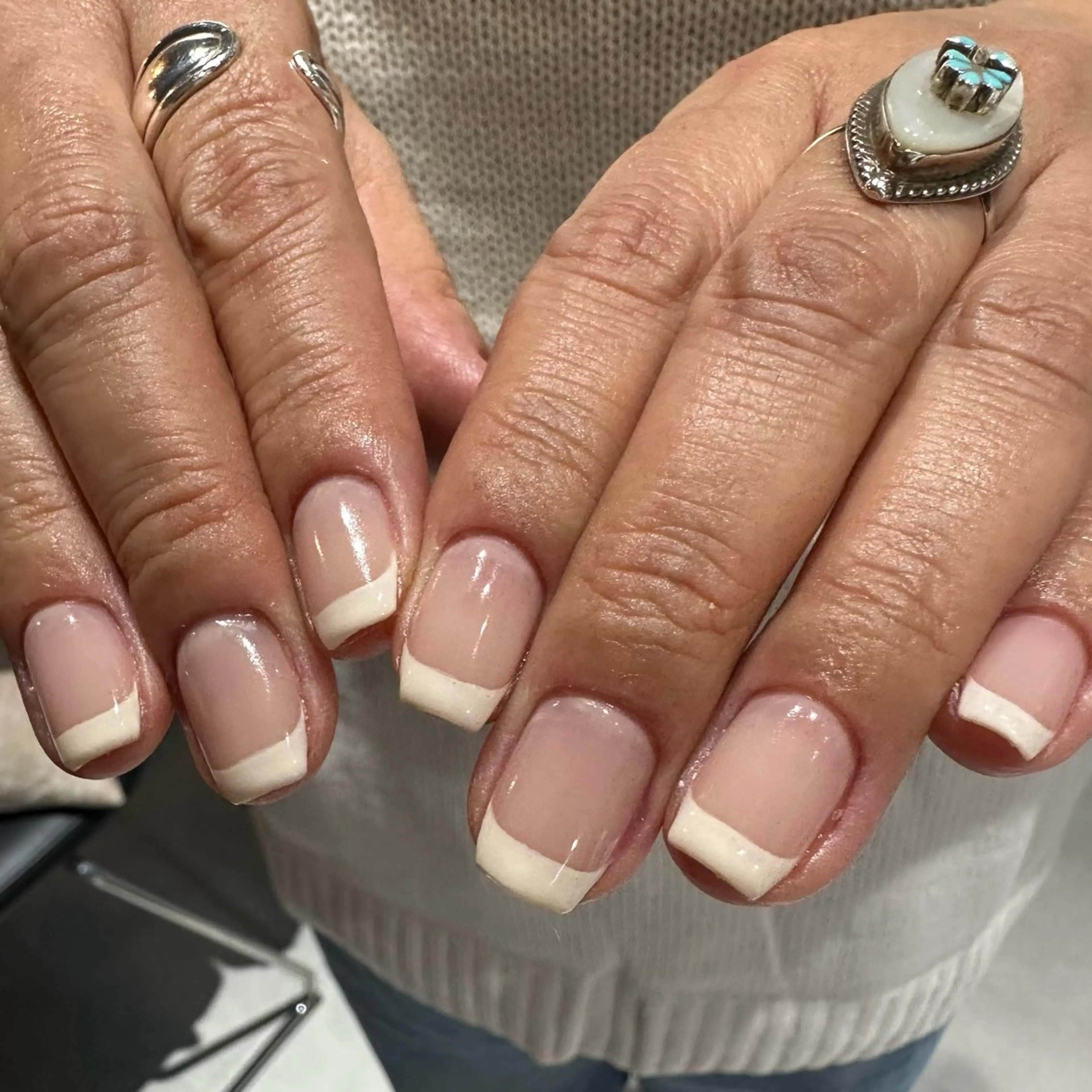 ネイル フレンチネイル ハンドネイル Gemies所属・nanako_ Gemiesのネイルデザイン