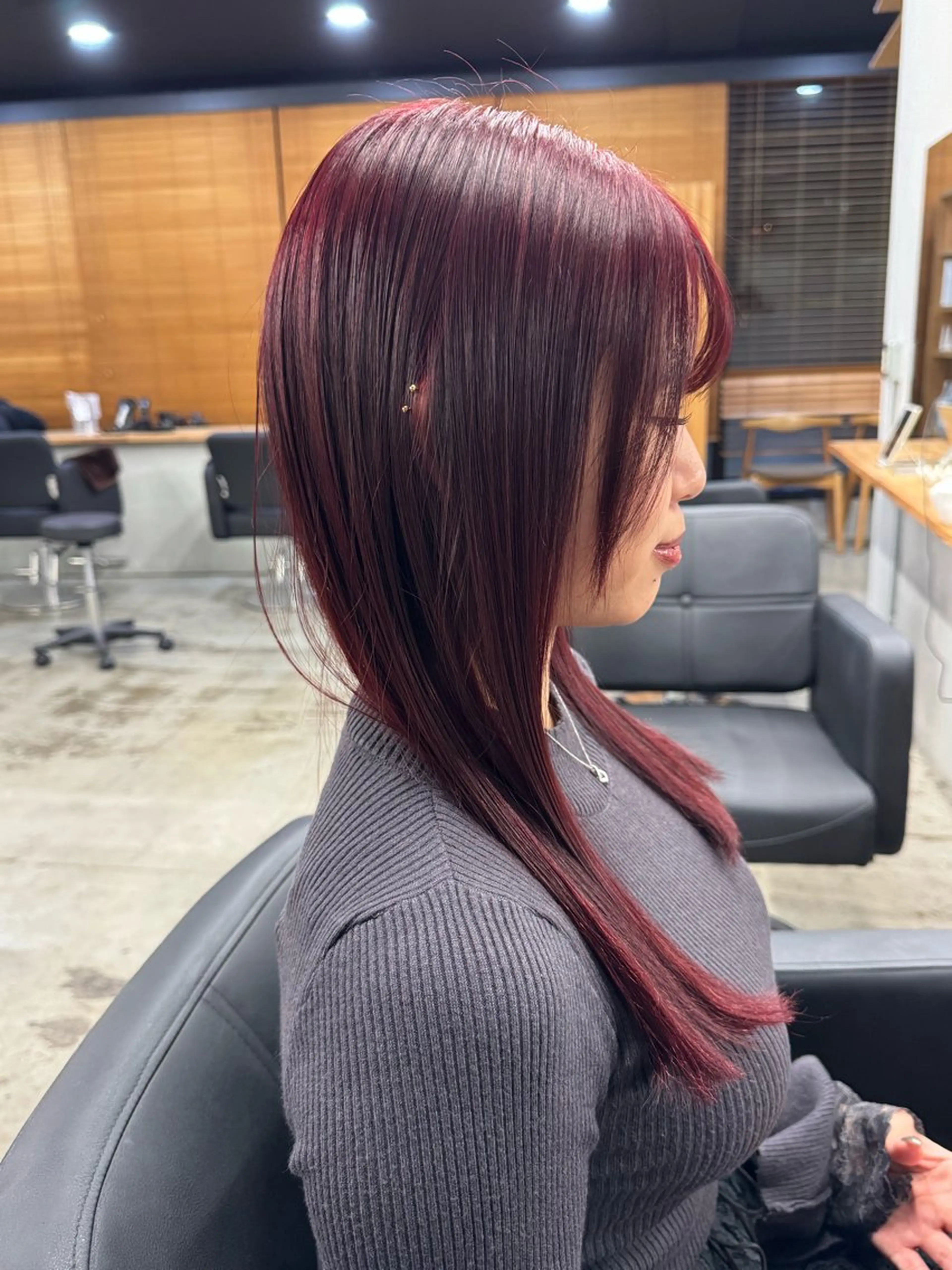 セミロング カット ヘアカラー トリートメント アキト/ メンズ/透明感暗髪のヘアスタイル