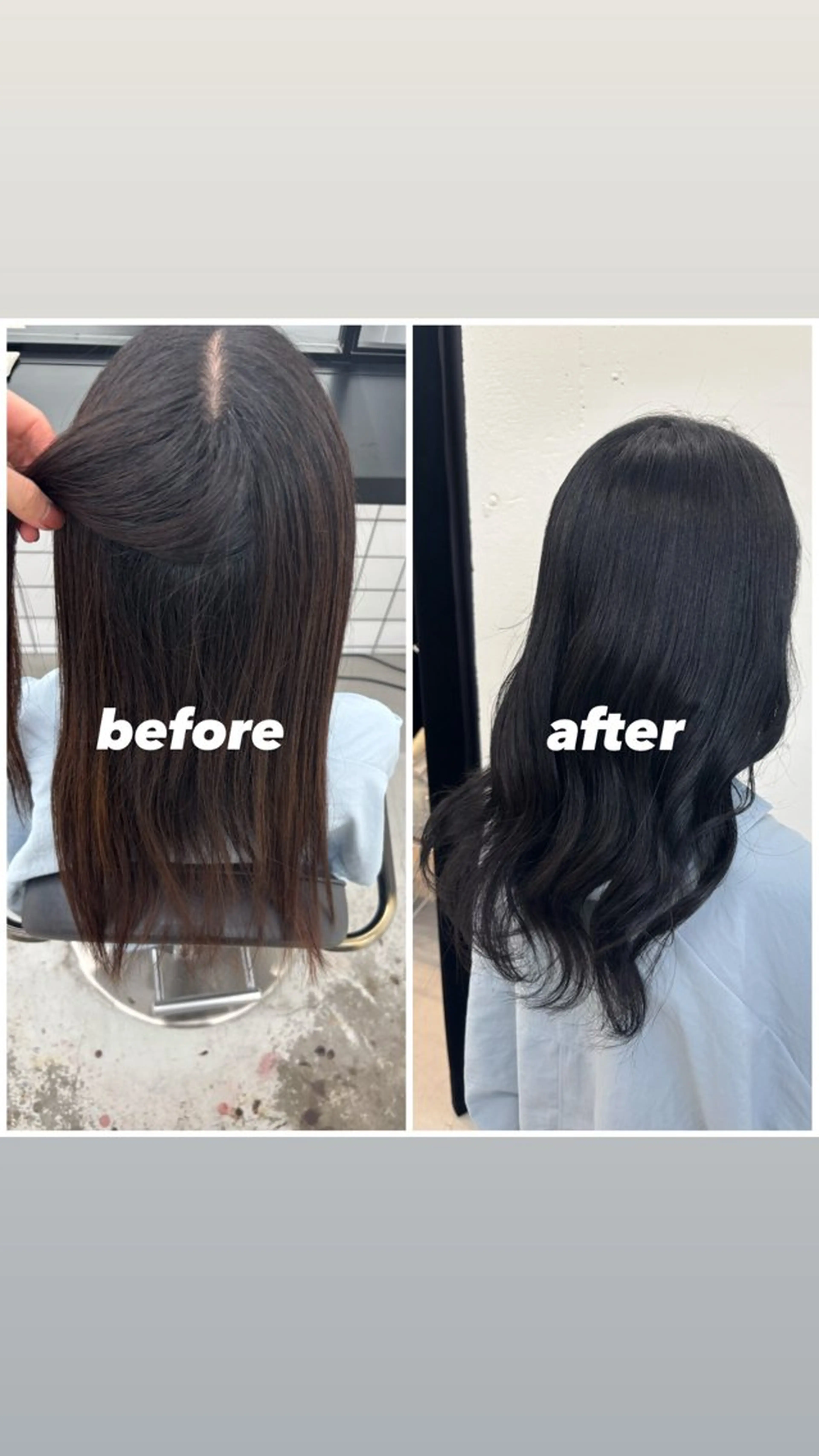 ロング カラー 黒髪 ブルーカラー ブルーブラック 透明感カラー ヘアカラー トリートメント 🌼あいり🌼 JILLSTUDIOのヘアスタイル