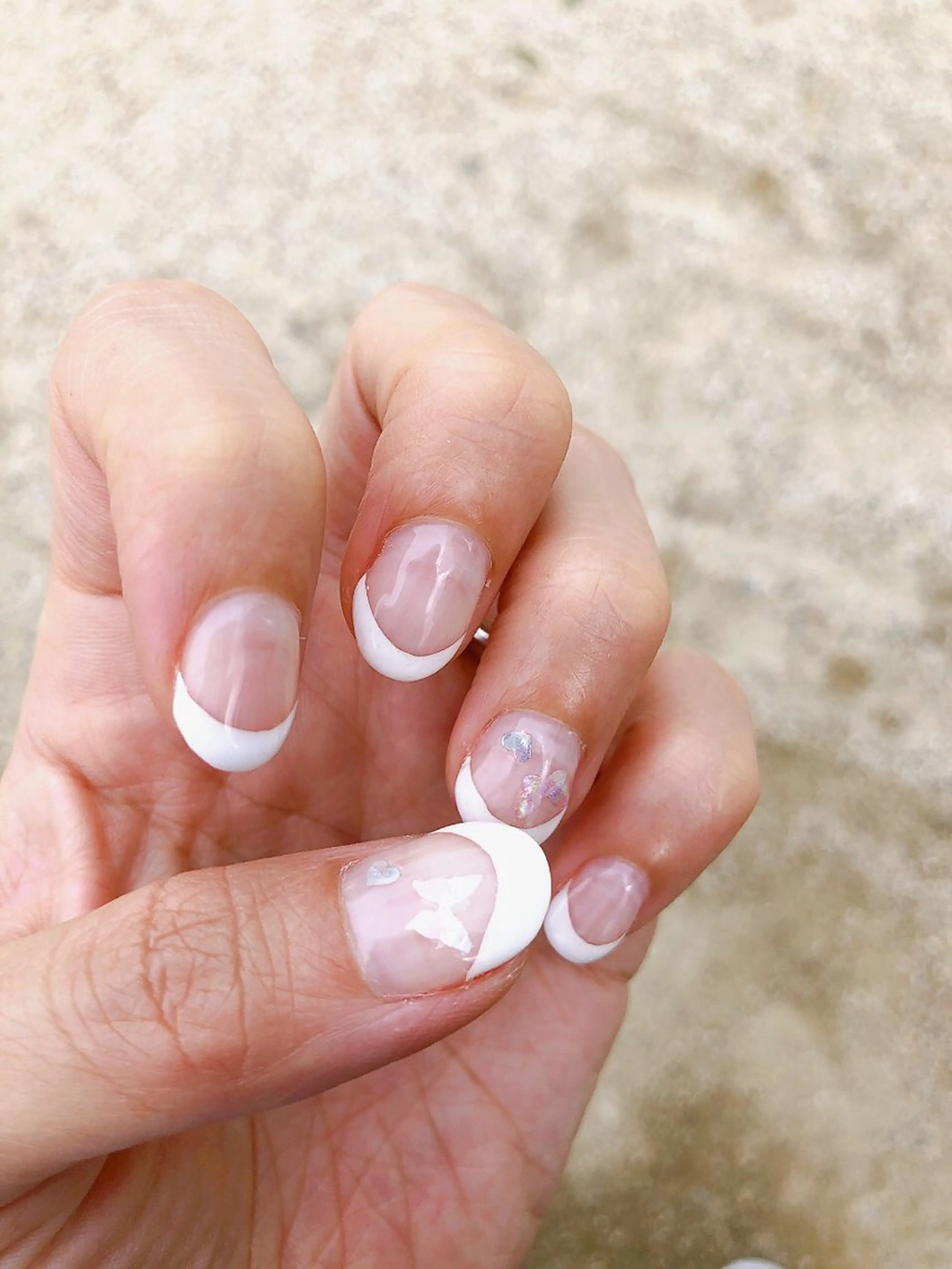 ネイル フレンチネイル デ・アイム「nail salon MIMIPARUN」所属・ナリス化粧品 MIMIPARUNのネイルデザイン
