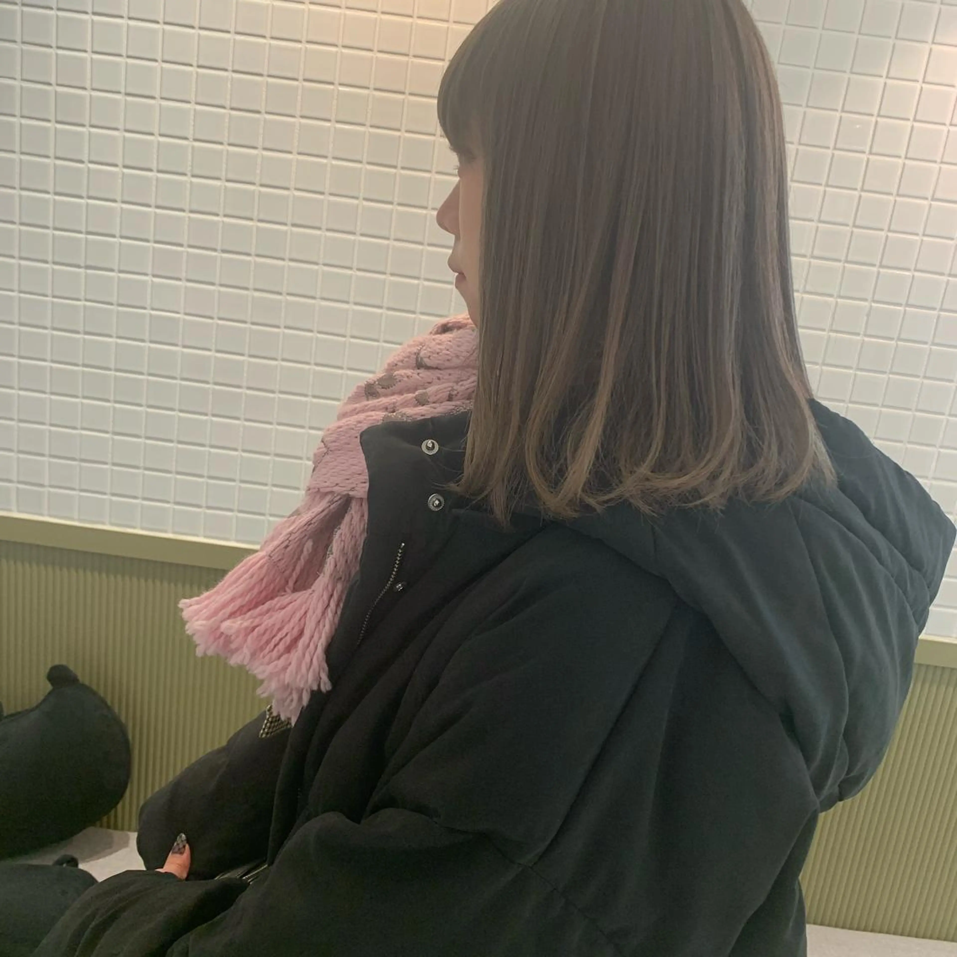 セミロング カラー ベージュカラー ダブルカラー ヘアカラー emme MIHO♡のヘアスタイル