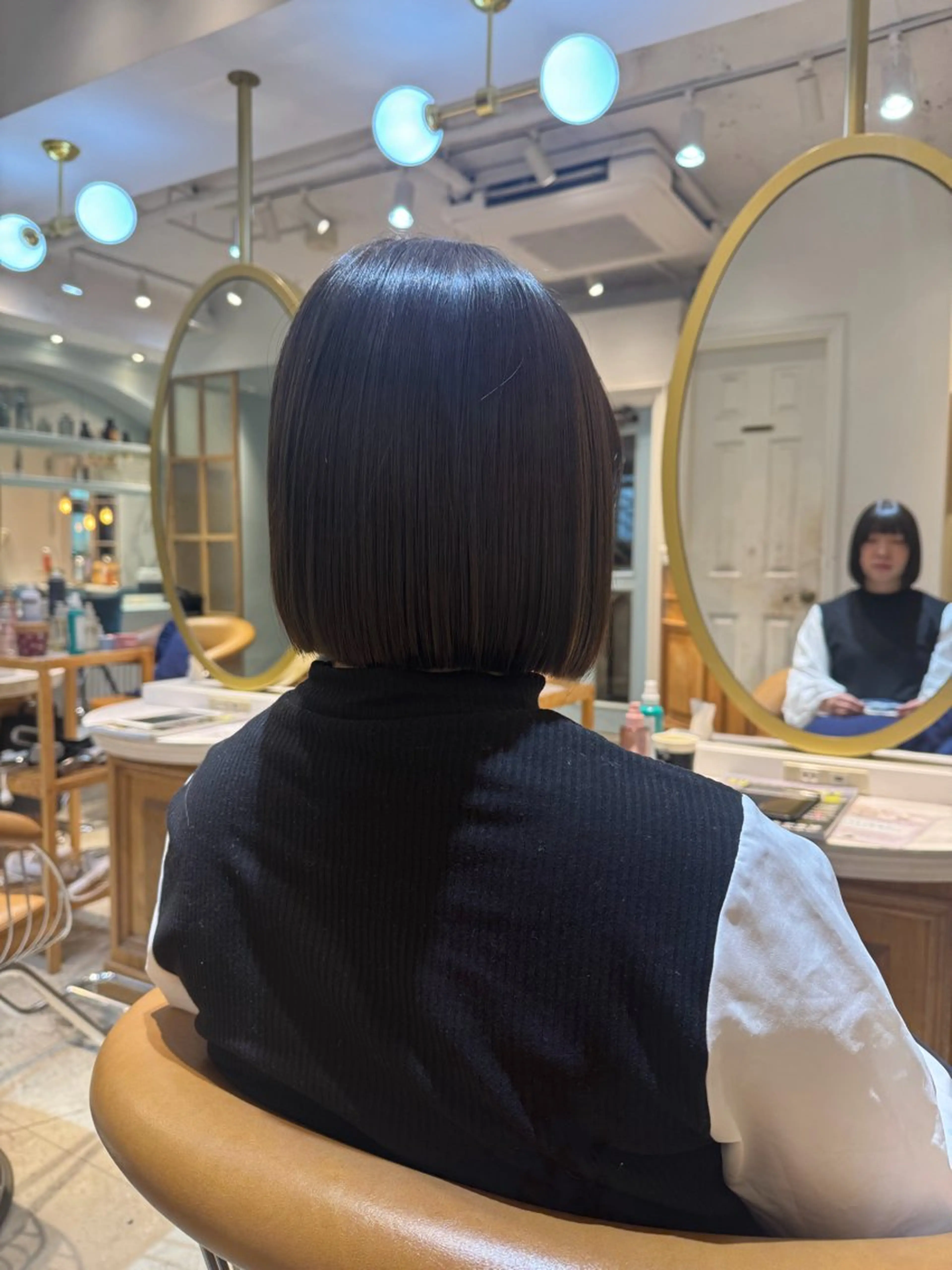 ミディアム ボブ 髪質改善 縮毛矯正 カット ヘアカラー トリートメント ヘアセット 髪質改善/ボブ /韓国/erikoのヘアスタイル