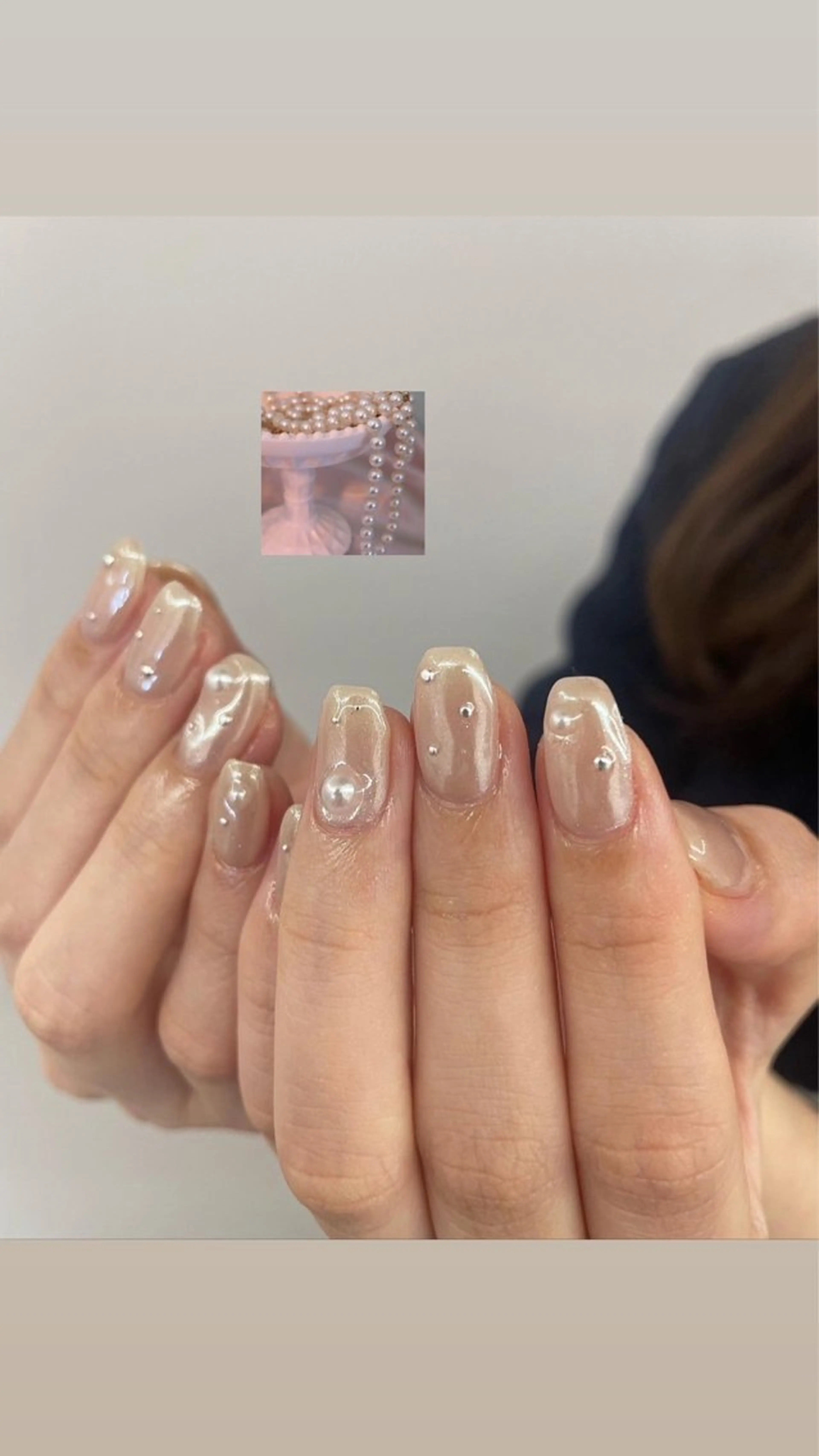つやつや🦪ミラーorオーロラネイル【オフなしはこちら】¥6700の写真