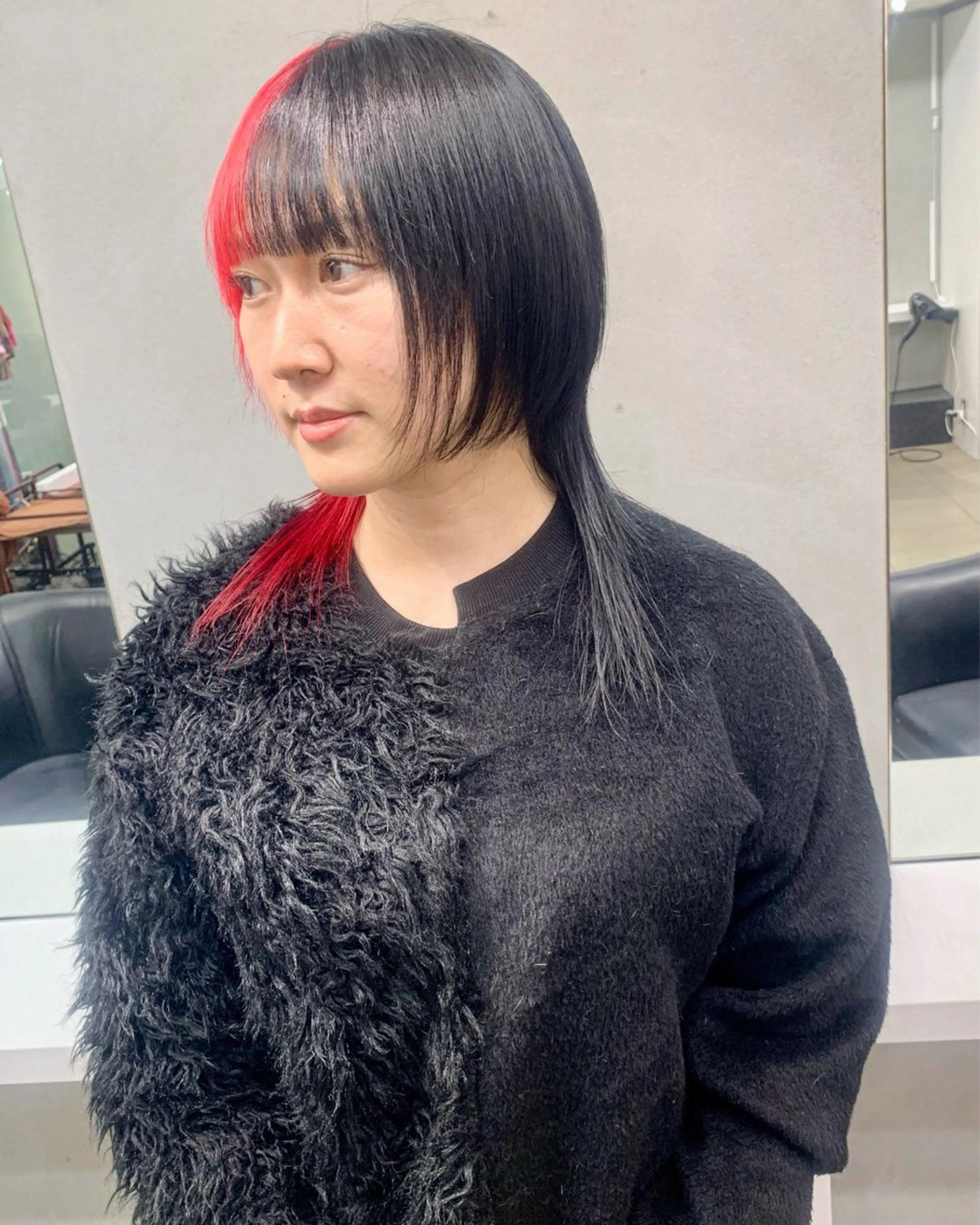 ミディアム カラー ヘアアレンジ カット ヘアカラー トリートメント 個性爆弾💣 ダブルカラー/ゆかのヘアスタイル