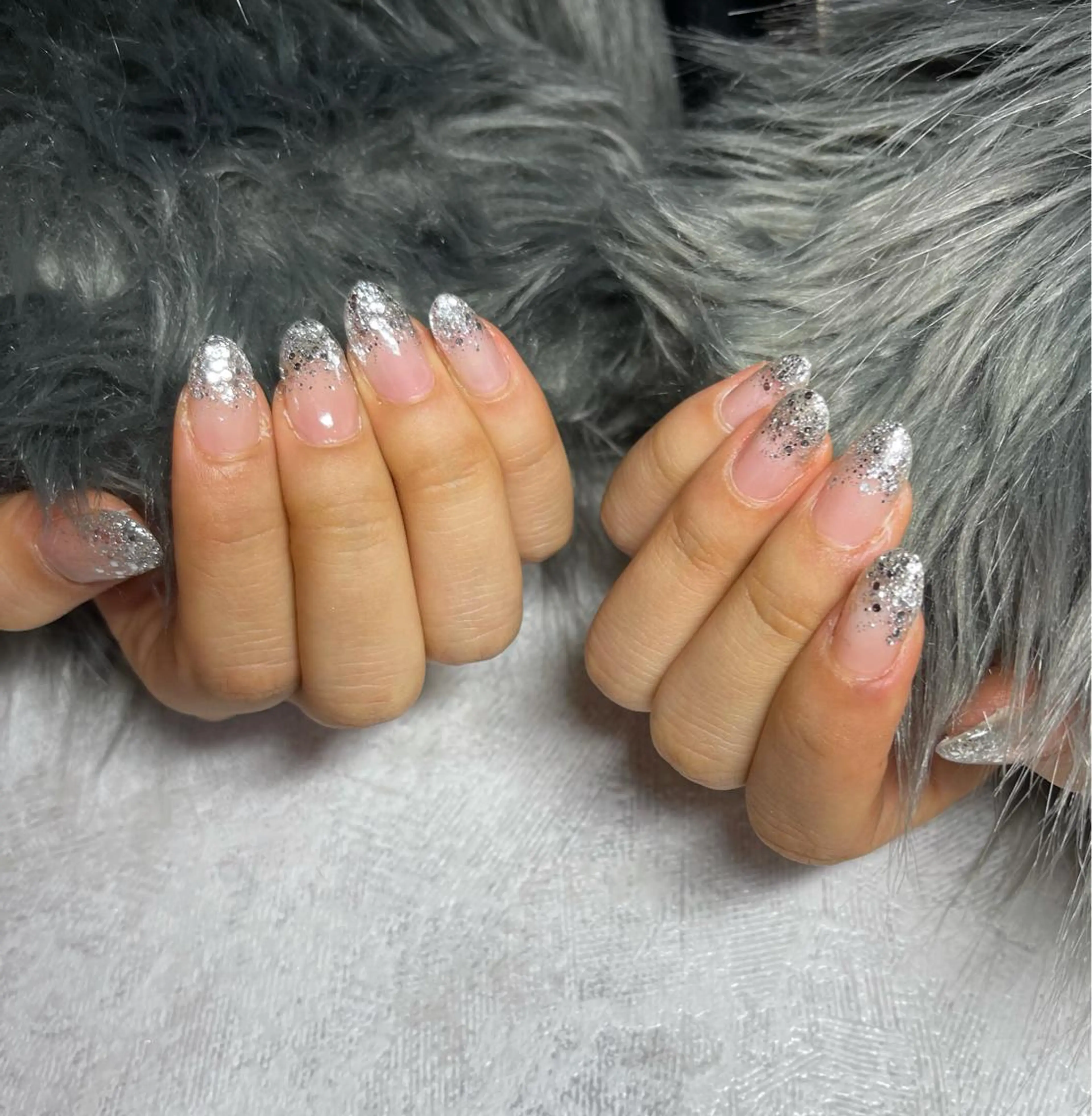 ネイル ラメ(グリッター) ラメグラデーション yu kaのネイルデザイン