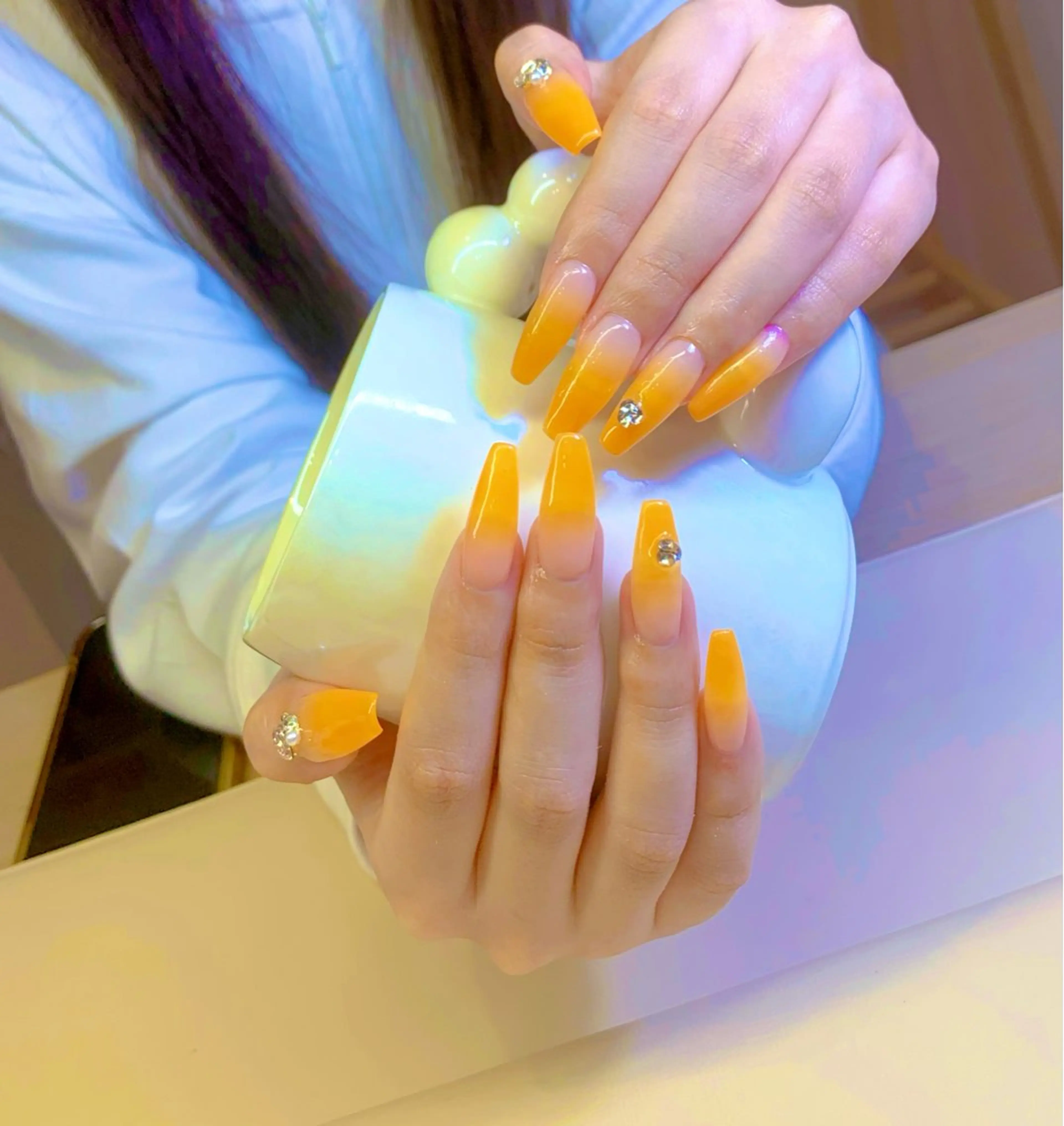 ネイル オレンジ あん みのネイルデザイン