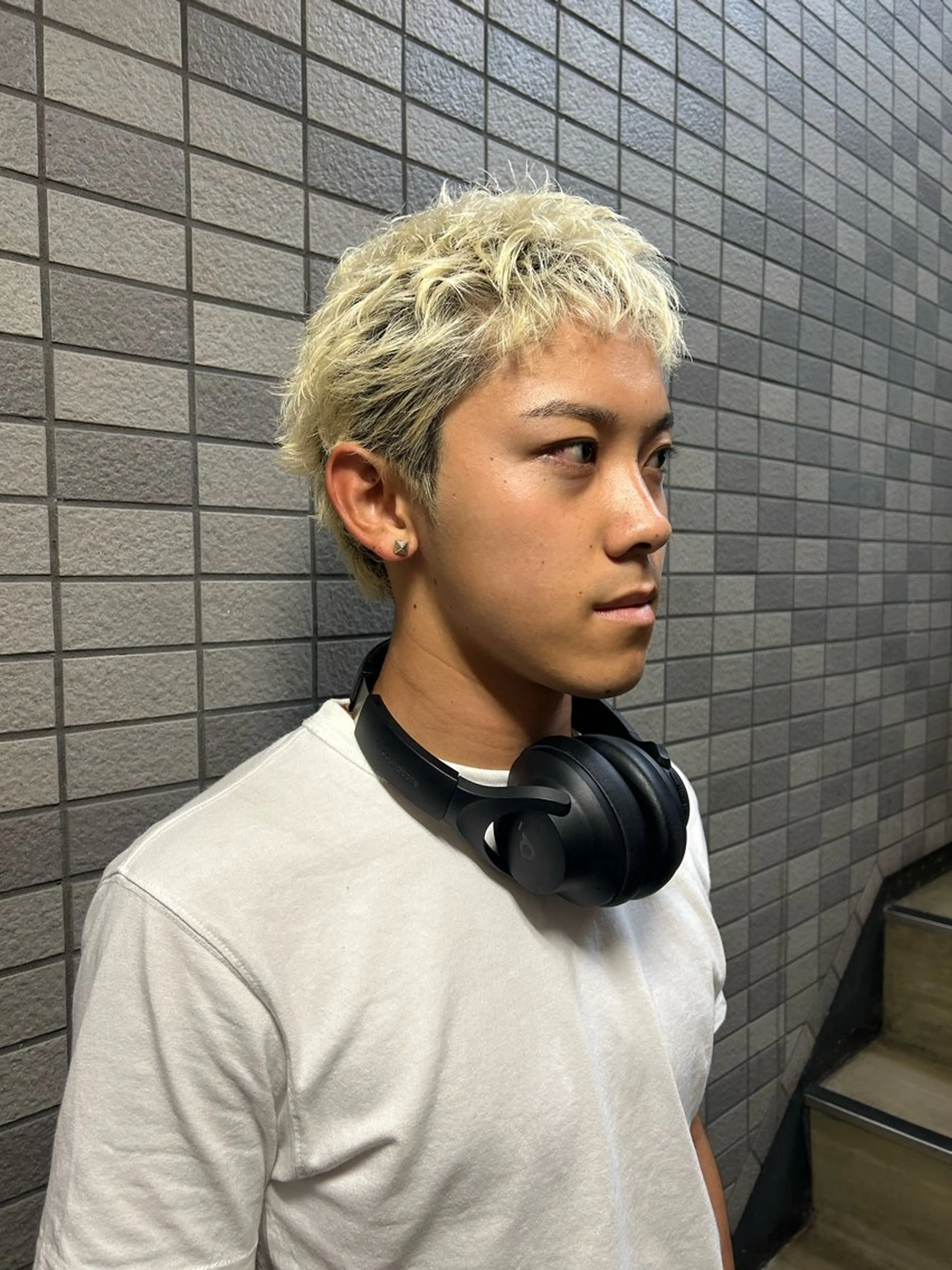 ショート パーマ メンズ メンズブリーチ メンズハイライト メンズインナーカラー メンズパーマ プードルパーマ カット charme所属・💈メンズ特化 /伊藤大輝💈のヘアスタイル