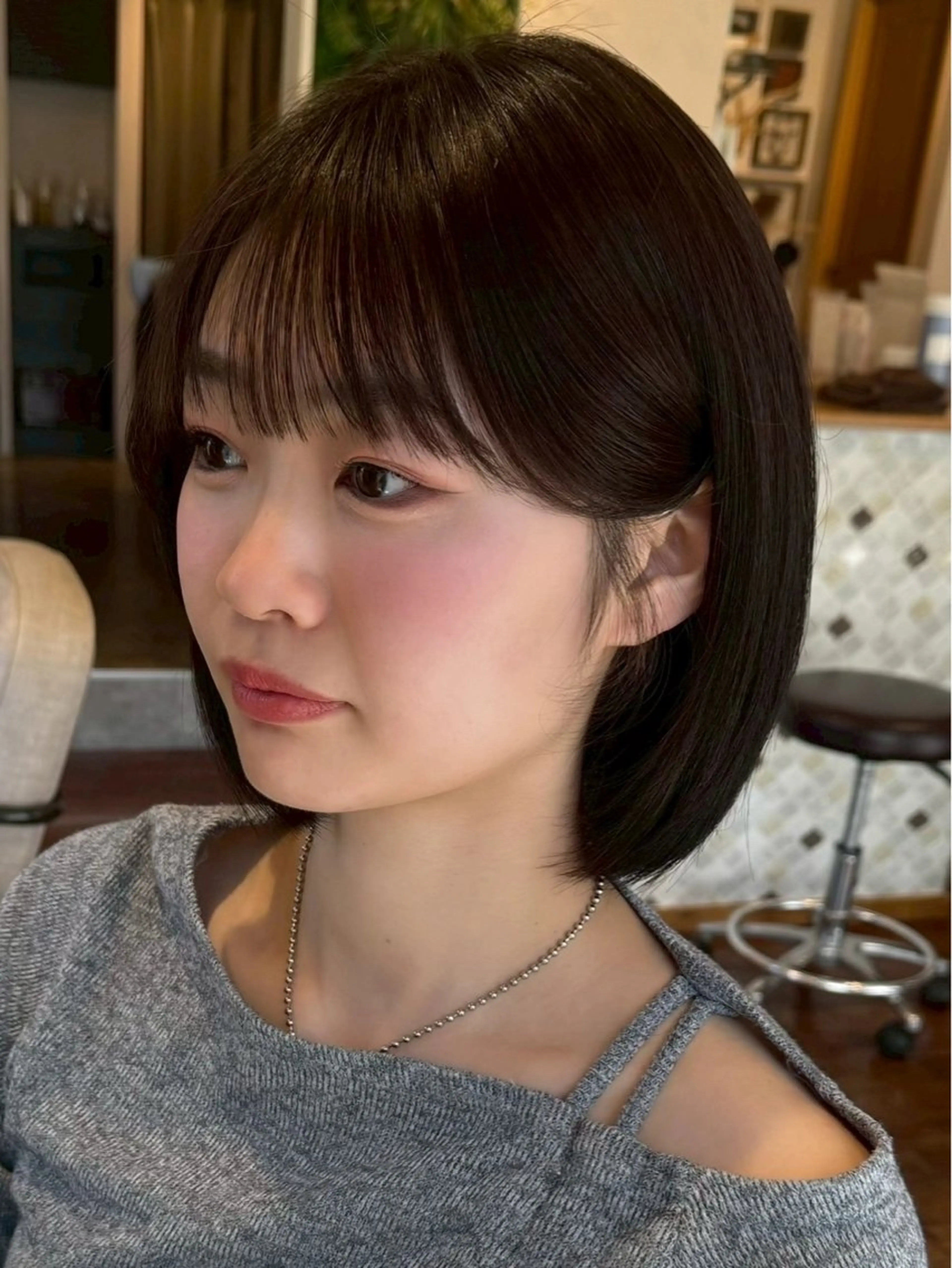ミディアム カット 縮毛矯正 恵比寿/MINT ing SUZUKAのヘアスタイル