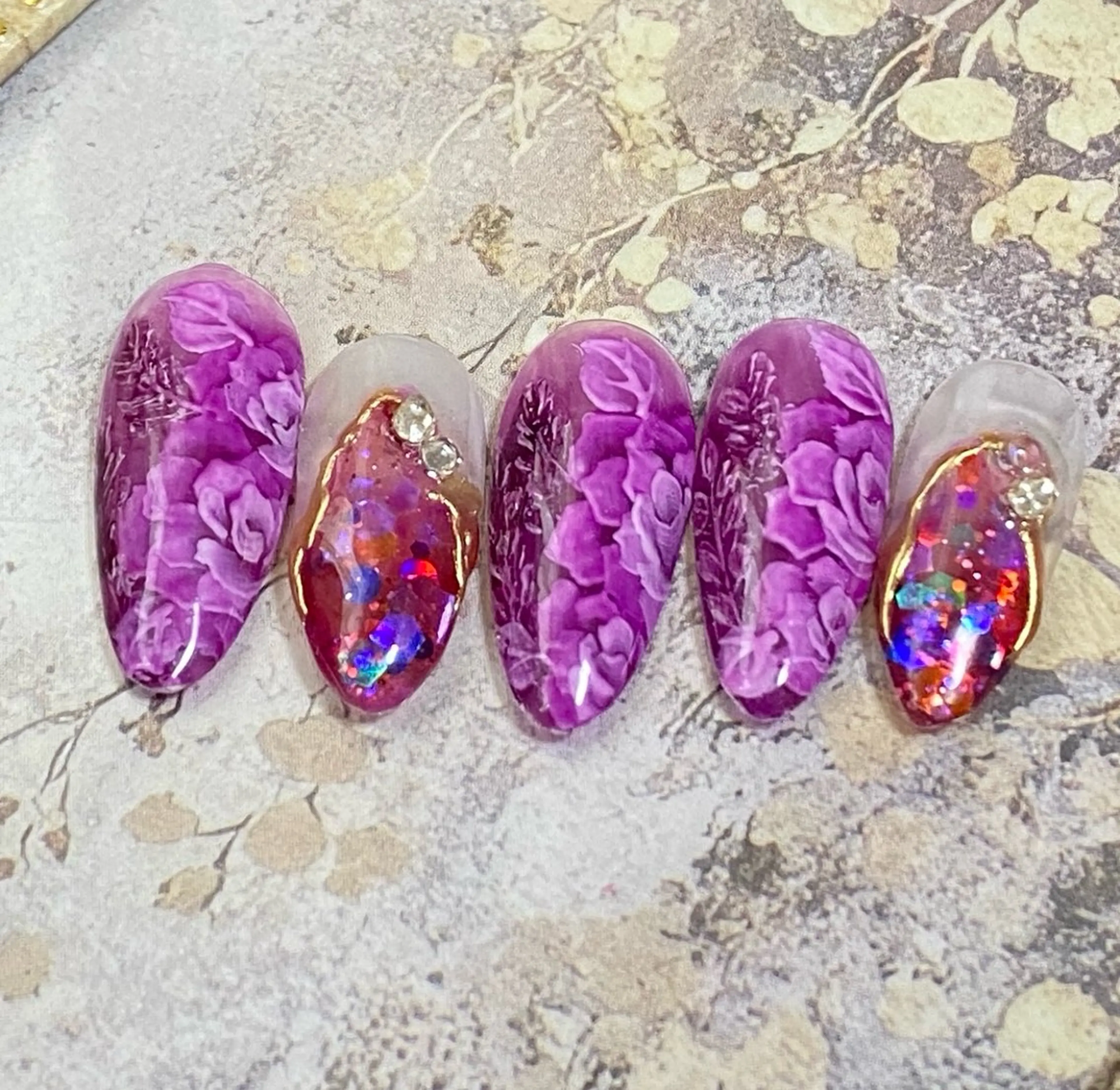 ローズ✖️ホロラメMIX【オフ込み】N139の写真