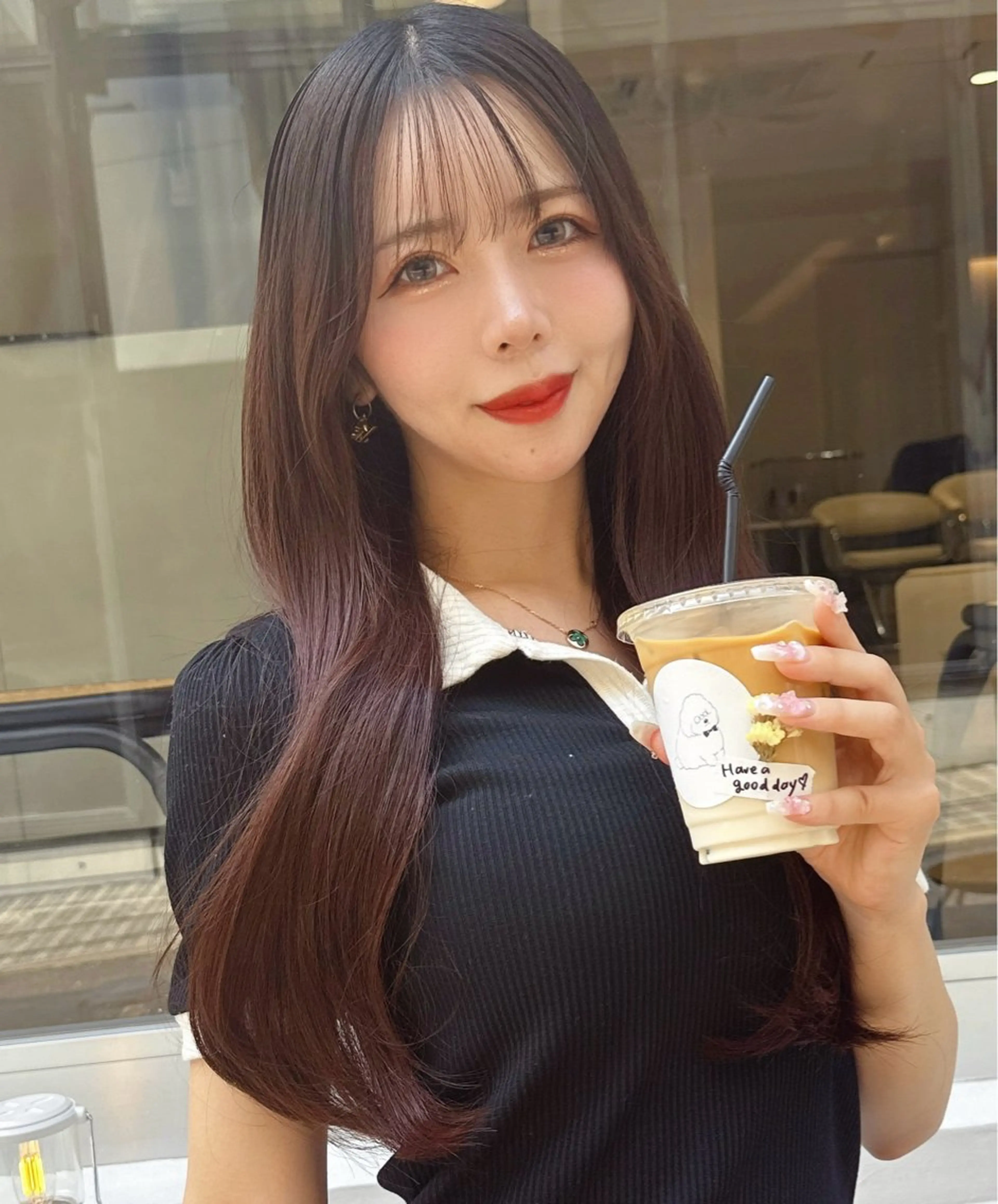 ロング カラー ベージュカラー ブリーチ 透明感カラー グレージュ ブリーチなしカラー カット ヘアカラー トリートメント 原宿/美髪カラー 🫧TAISEIのヘアスタイル