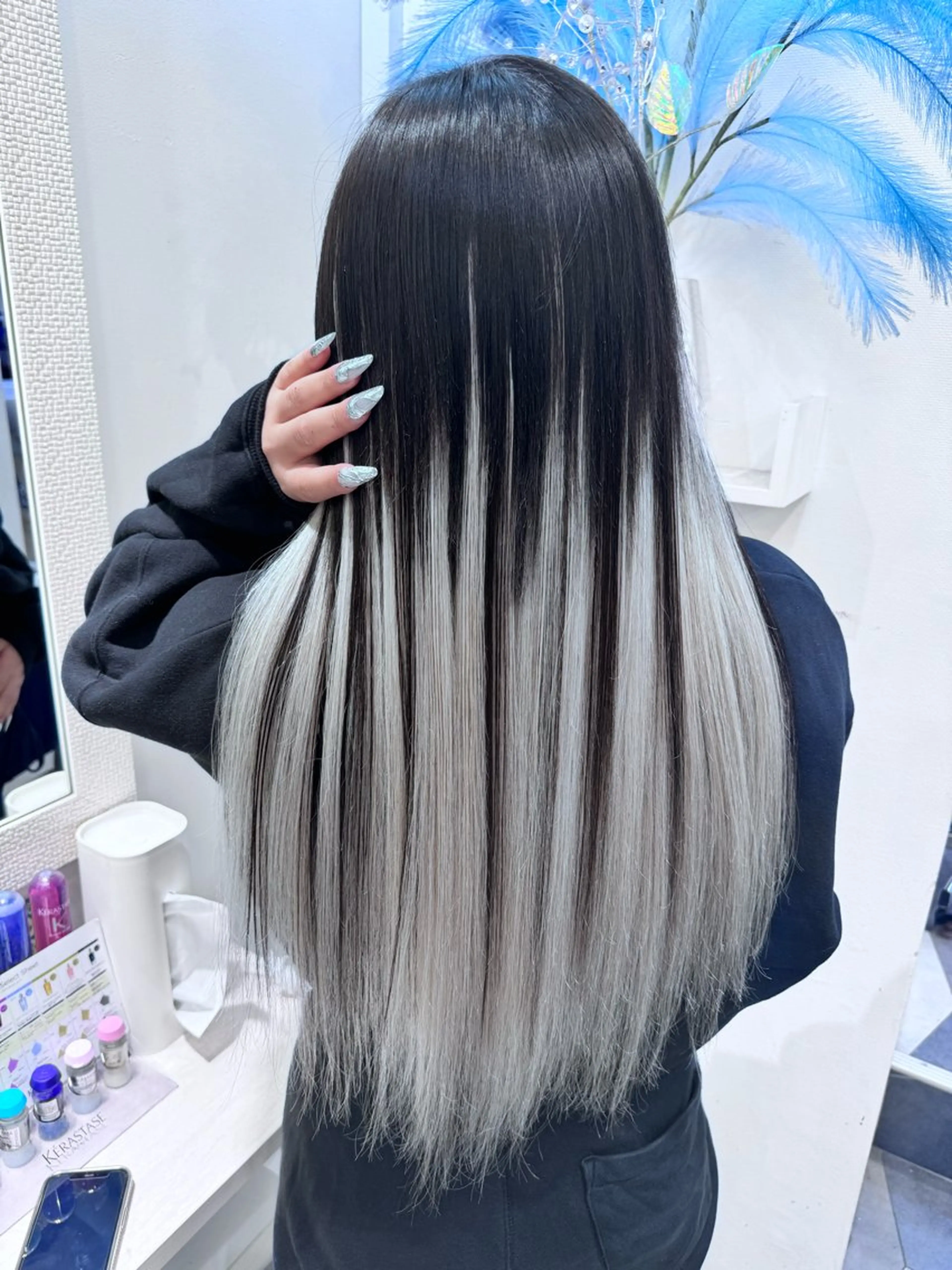 ロング カラー ヘアアレンジ グラデーションカラー エクステ Lapis 池袋店所属・MASHIRO 🩵Lapis池袋店のヘアスタイル