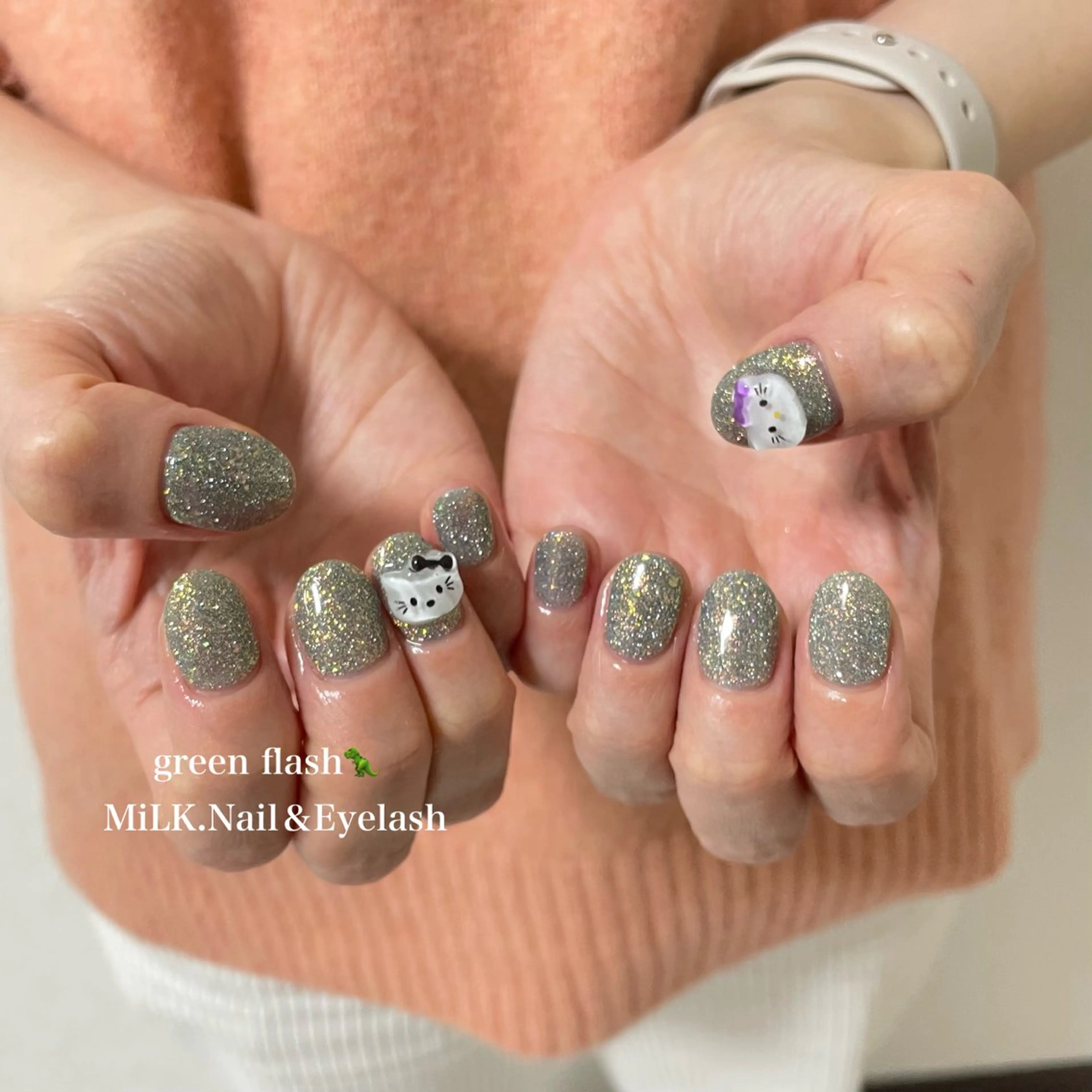 ネイル フラッシュネイル ハンドネイル MiLK.   Nail&Eyelash所属・MiLK. wakaのマツエク・マツパデザイン