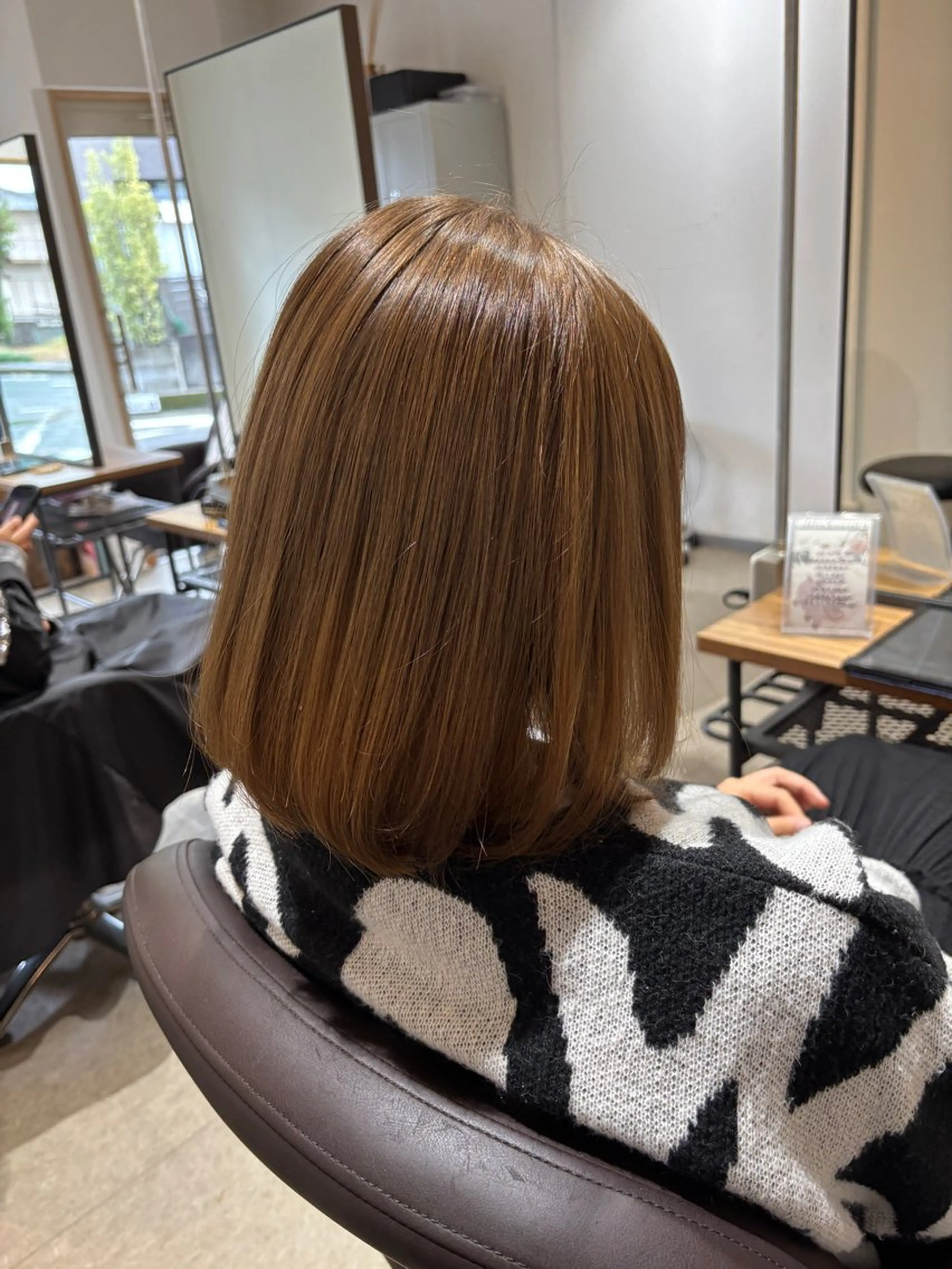 ケアブリーチ+髪質改善カラー+髪質改善カシミヤ1STEPトリートメントの写真