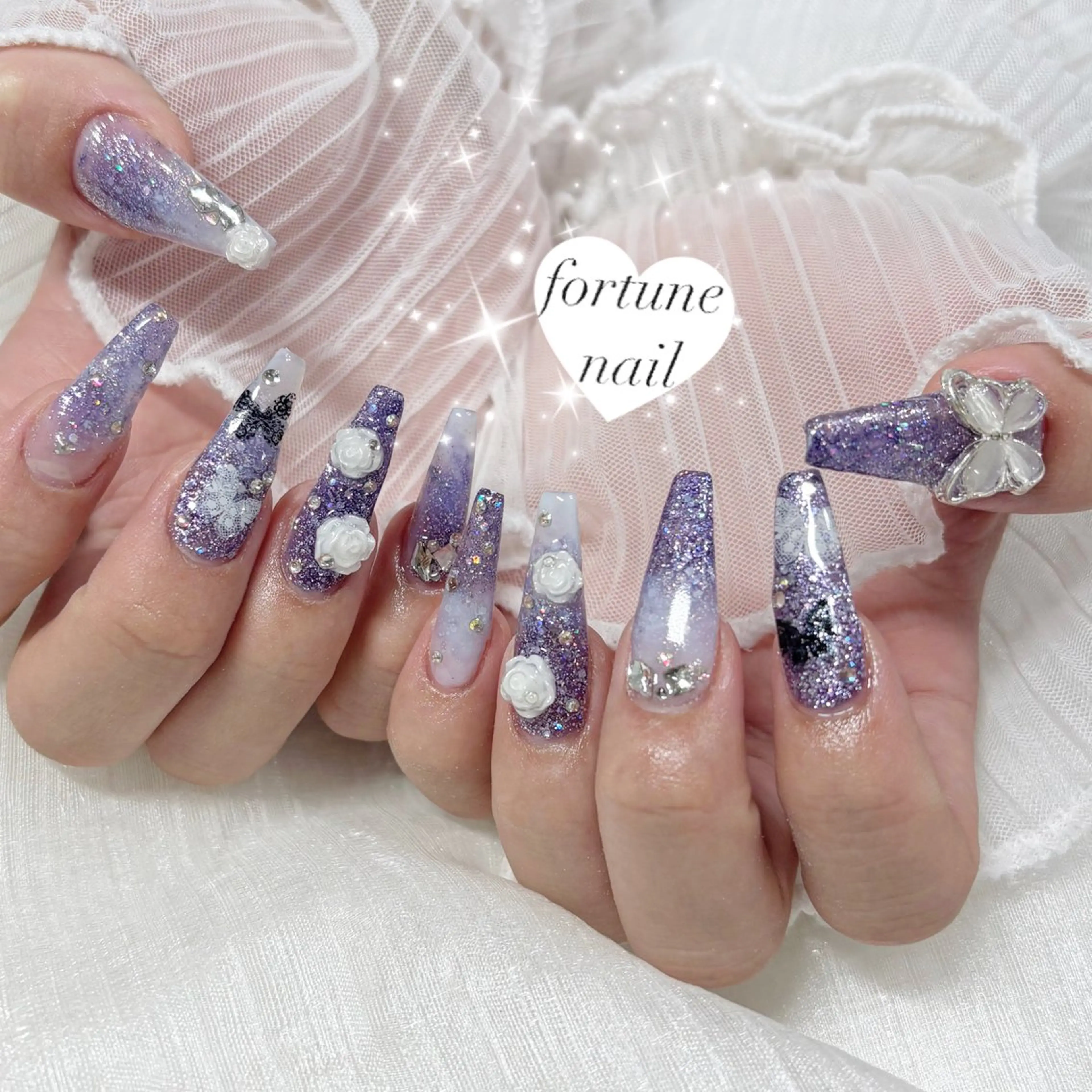 ネイル 成人式 ハンドネイル 💎saori 💎のネイルデザイン
