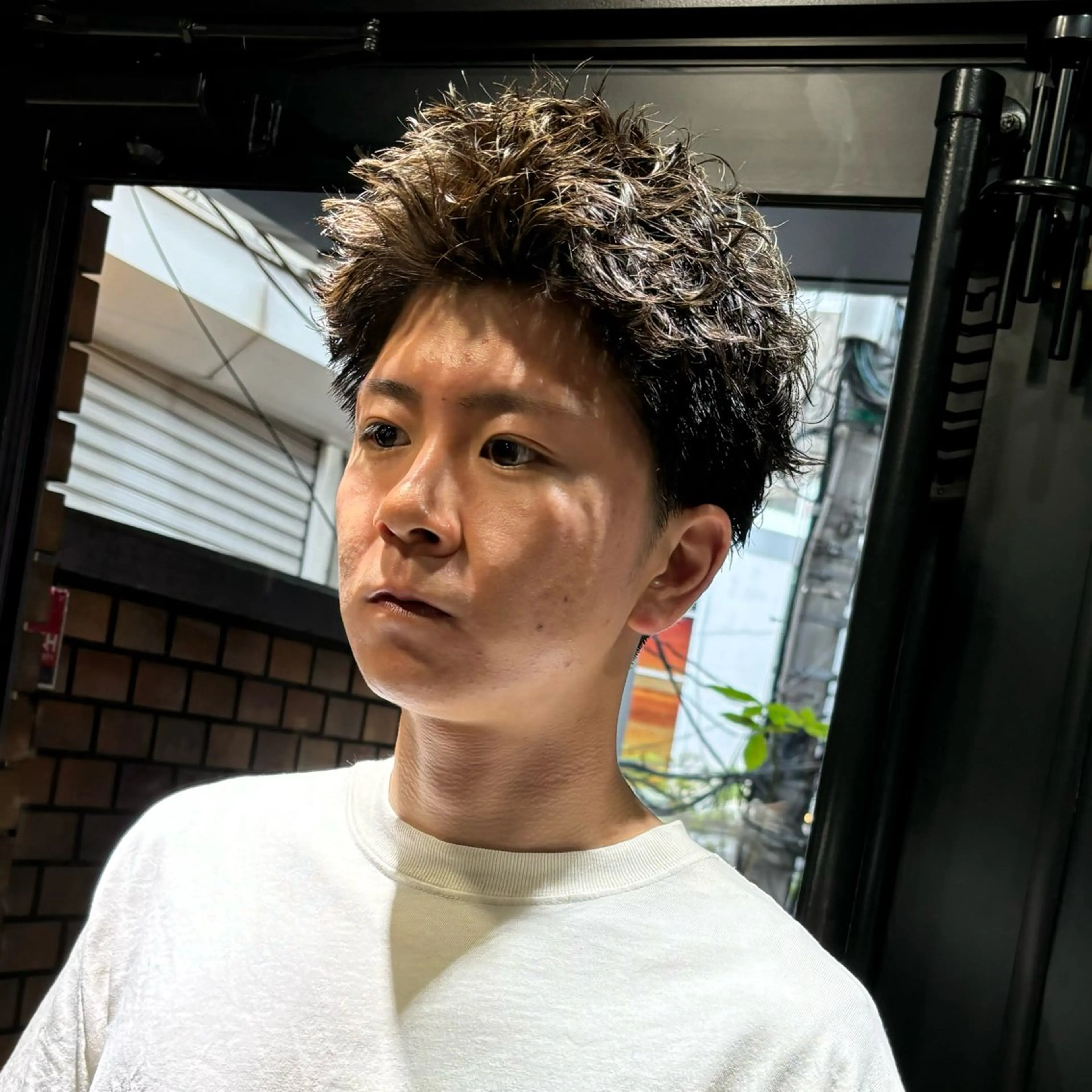 ショート パーマ メンズ スパイキーショート ショートヘア カット パーマ スパイキーショート アメ村【戸兵吏駒】のヘアスタイル
