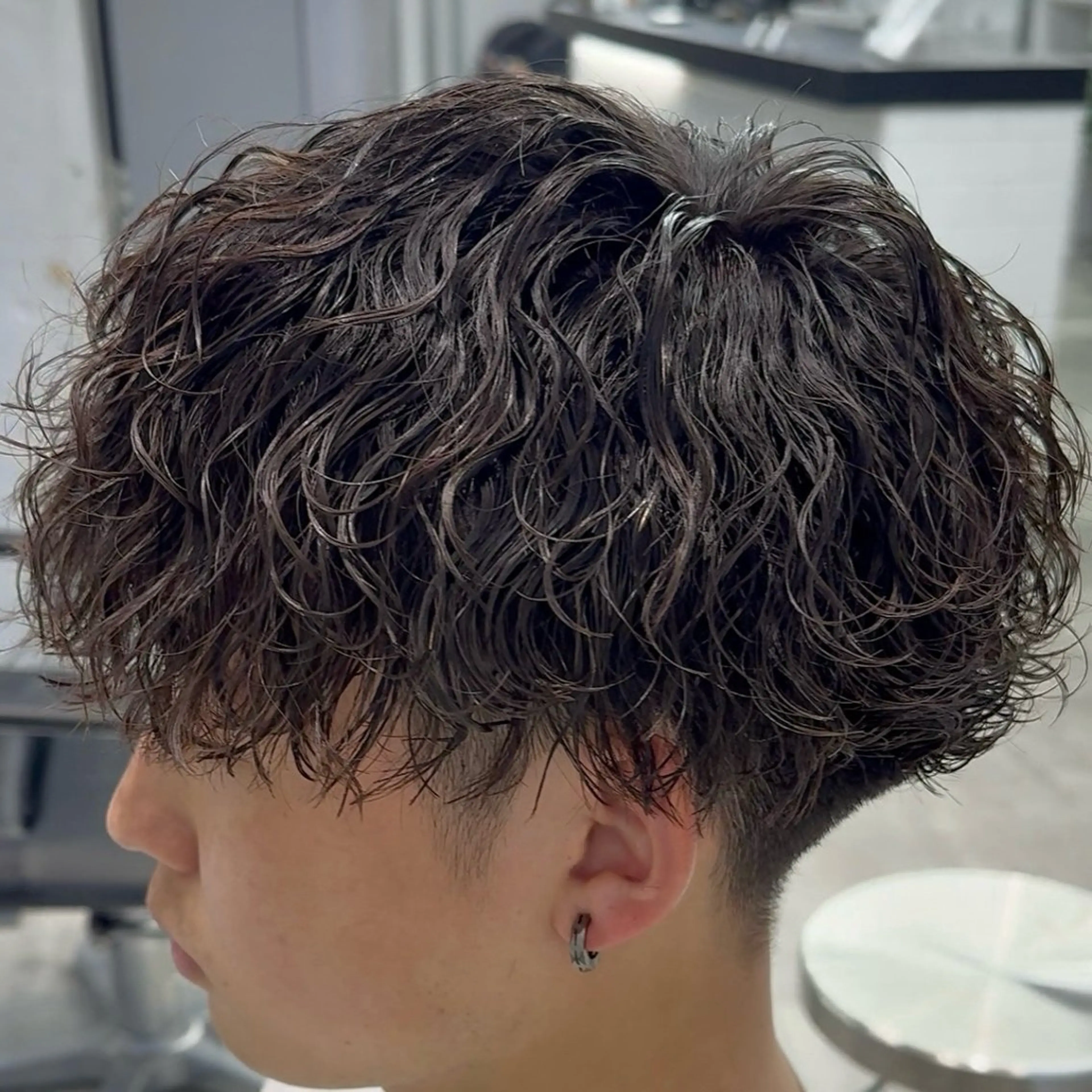 ショート パーマ メンズ 🌀メンズパーマ🌀 縦落ち/波巻きのヘアスタイル