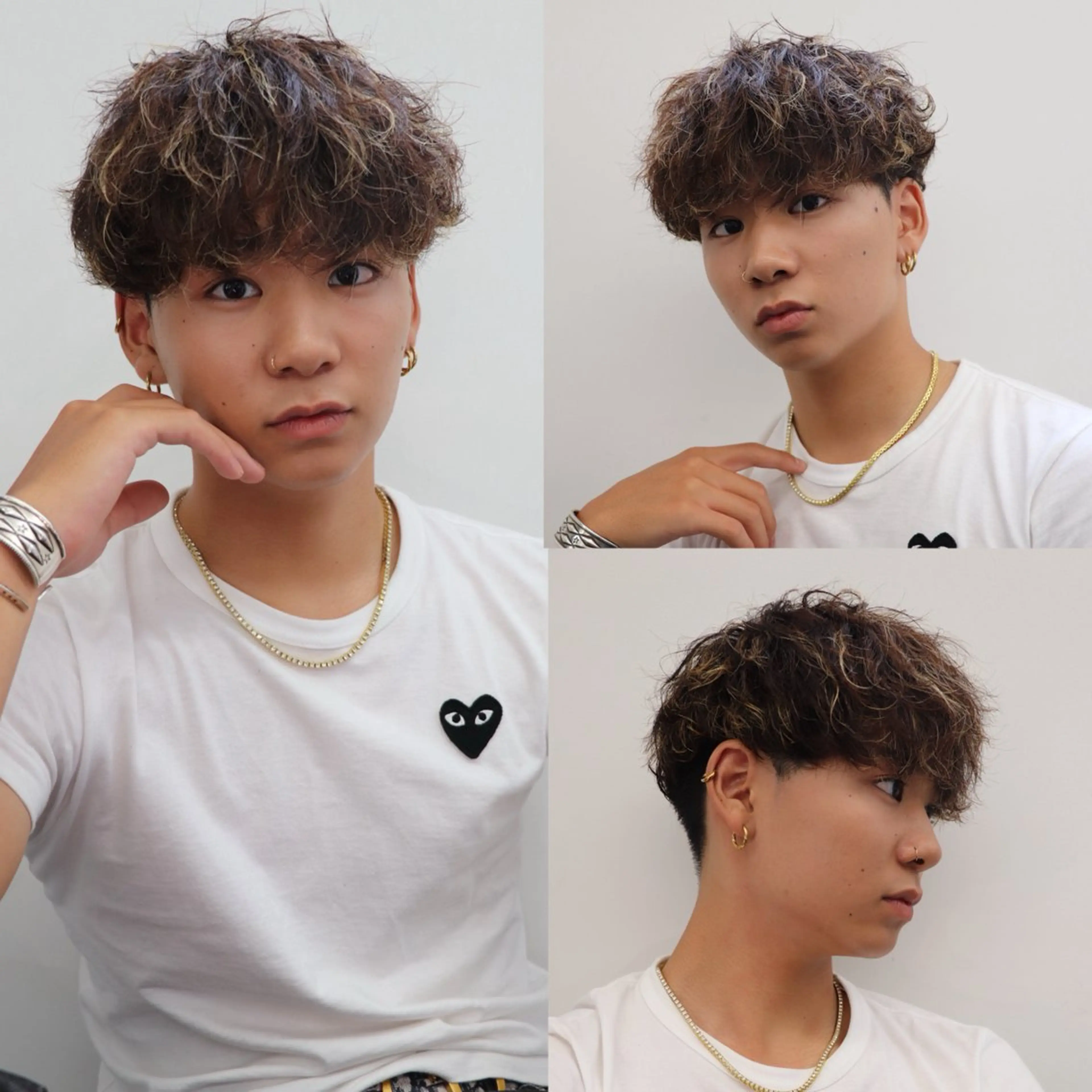 カラー パーマ メンズ カット ヘアカラー パーマ 安達 脩人のヘアスタイル