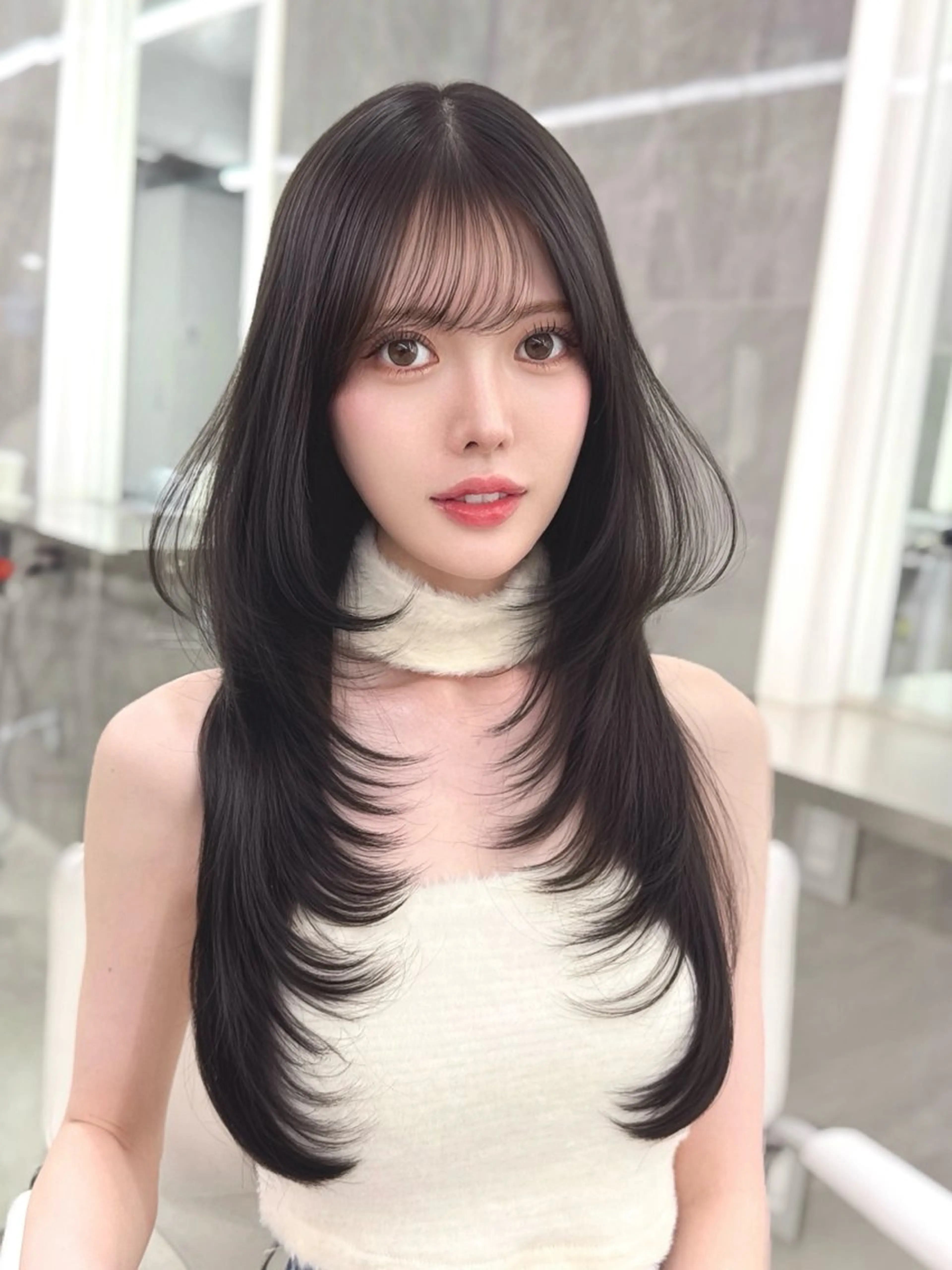 ロング カラー MAEUL luna所属・前髪顔周り/レイヤー 韓国/桔川恒のヘアスタイル