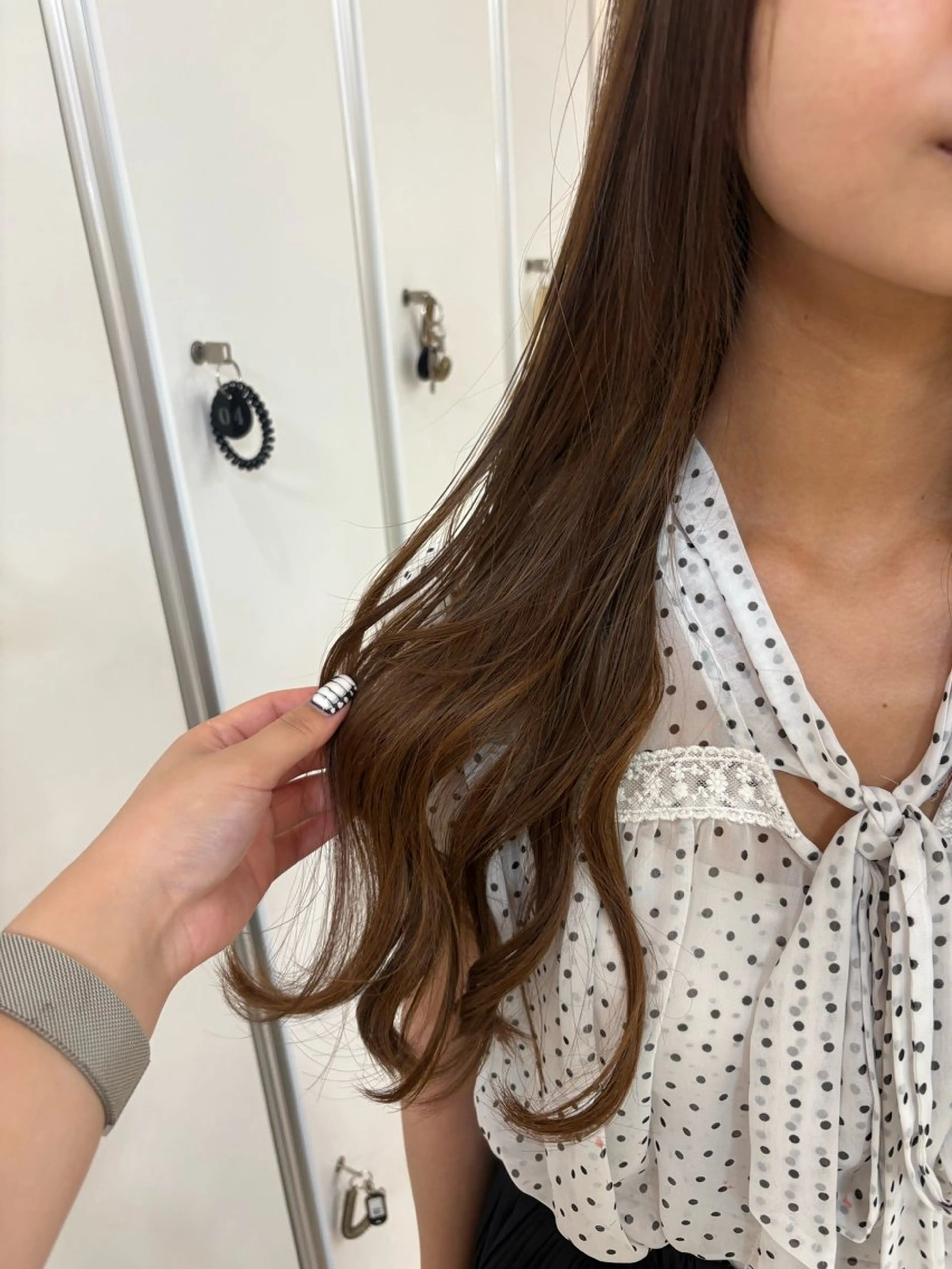 ロング カラー 透明感カラー ダブルカラー ハイライトカラー インナーカラー 顔まわりレイヤー ヘアカラー トリートメント CREA渋沢 モデル募集🌺アイナのヘアスタイル