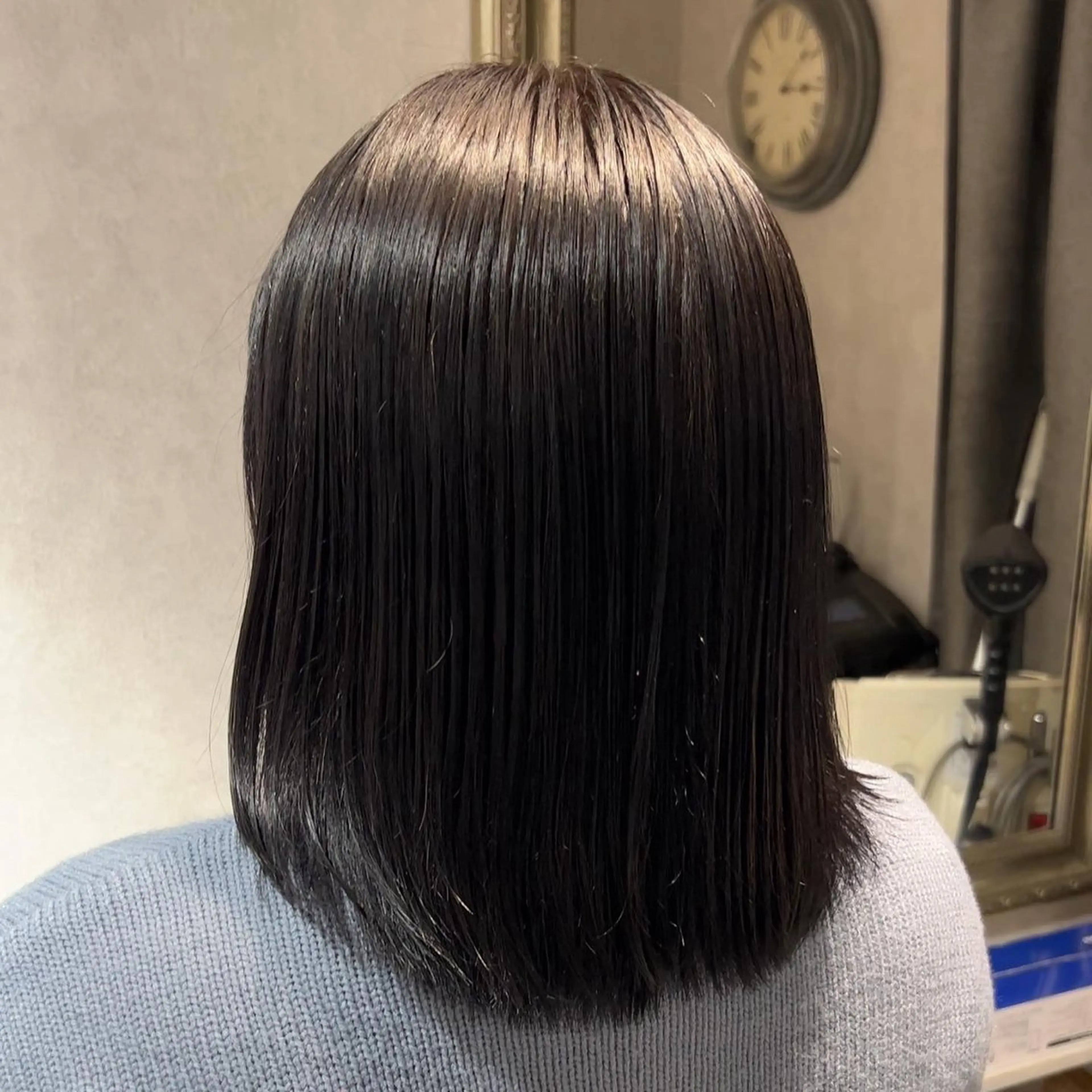セミロング 学生 韓国風ヘア 🫧うる艶color 🩵綾🌙のヘアスタイル