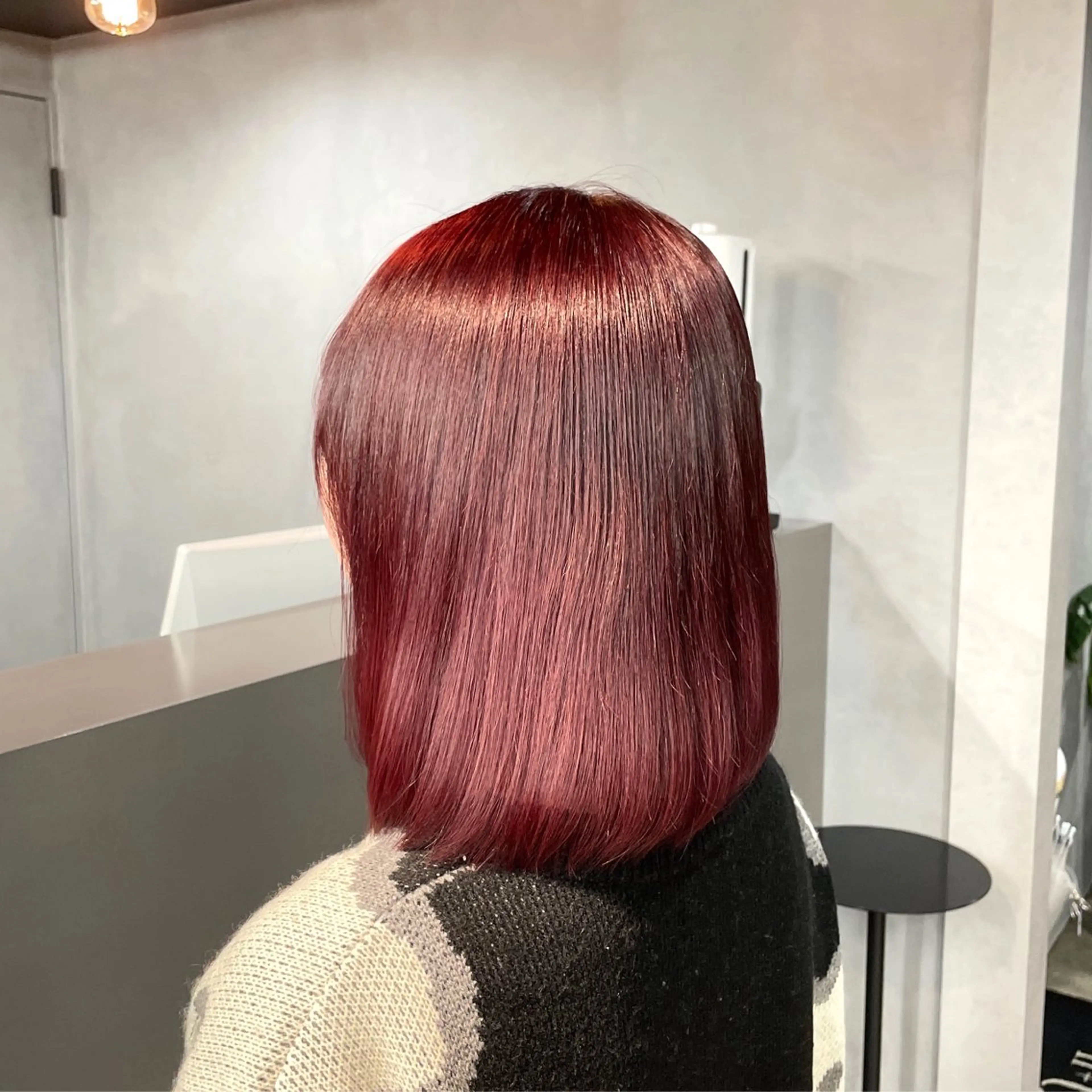 ミディアム カラー ブリーチ ダブルカラー ブリーチなしカラー 韓国レイヤー×暖色 カラー🎀ASAKAのヘアスタイル