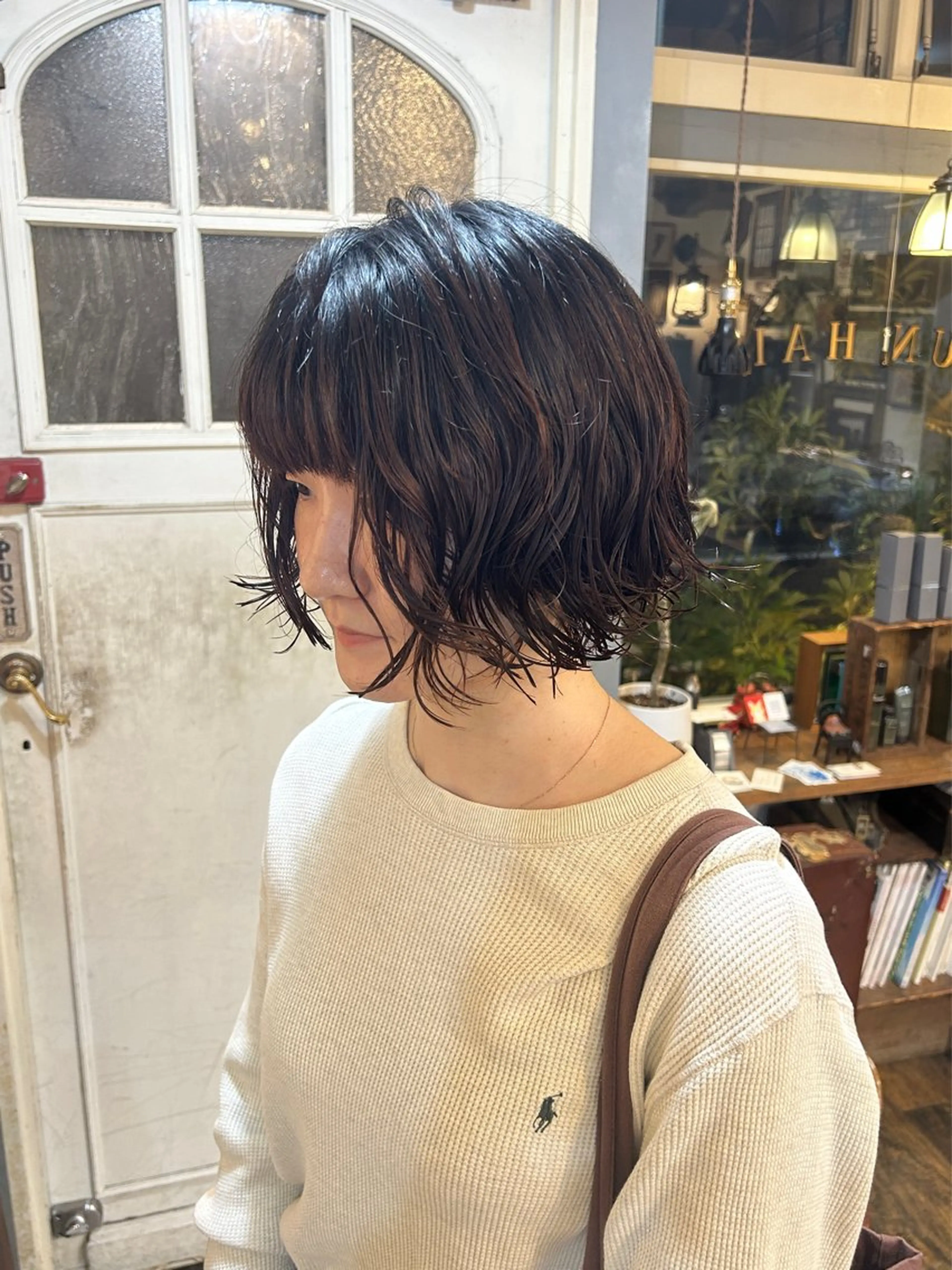 ショート パーマ カット パーマ トリートメント 清水千優/パーマ/透 明感カラー/メンズのヘアスタイル