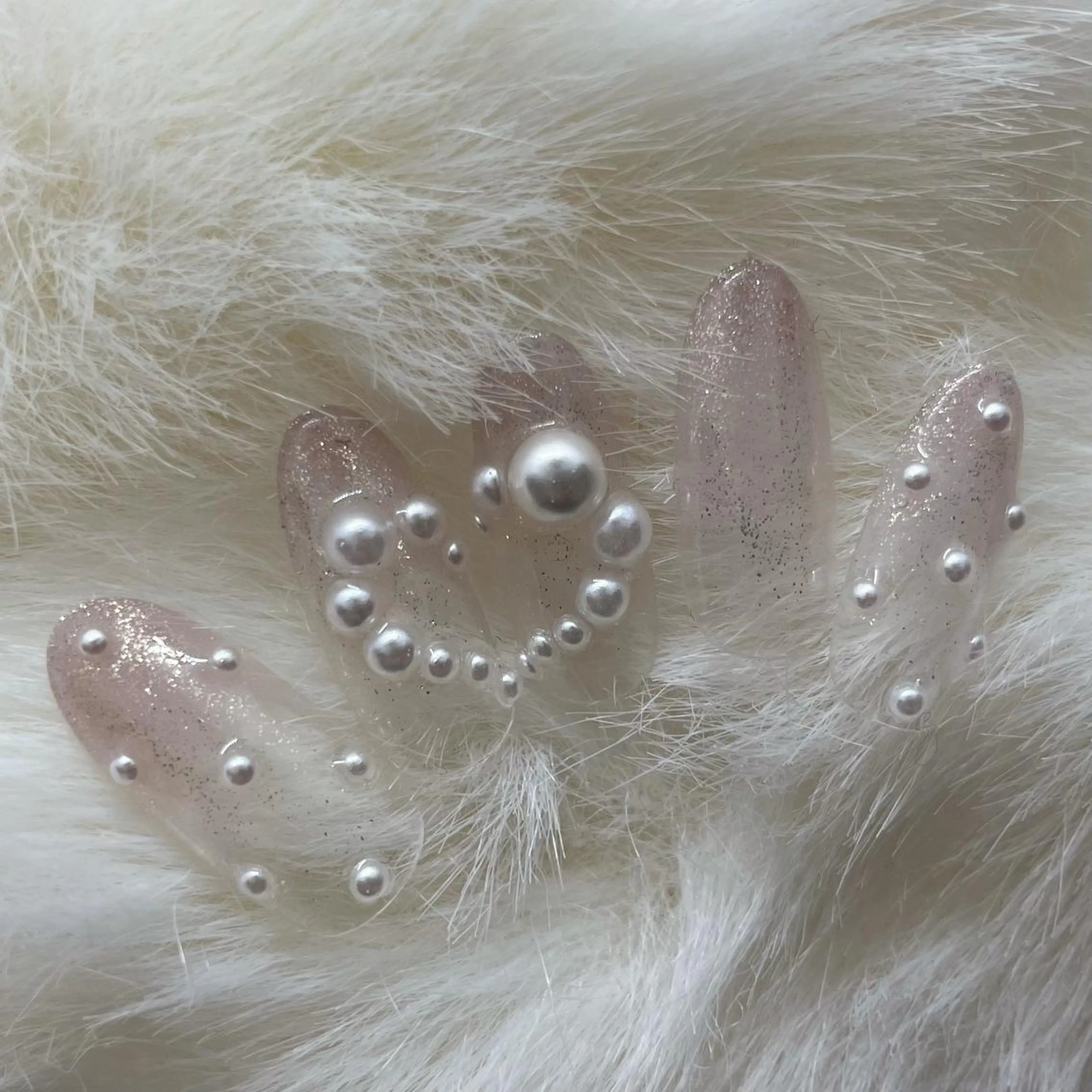 ネイル 長さ出し ラメ(グリッター) スカルプネイル ハンドネイル A85G ayakoのネイルデザイン